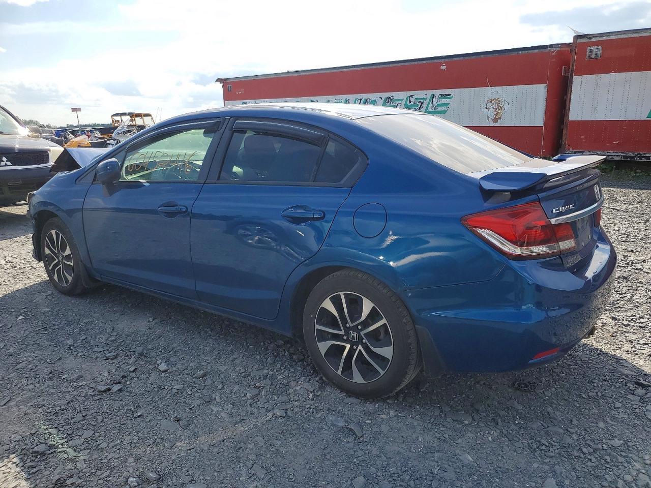 2015 Honda Civic Lx Blue vin: 2HGFB2F52FH061035