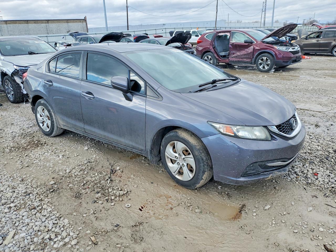 2015 Honda Civic Lx Gray vin: 2HGFB2F52FH505062