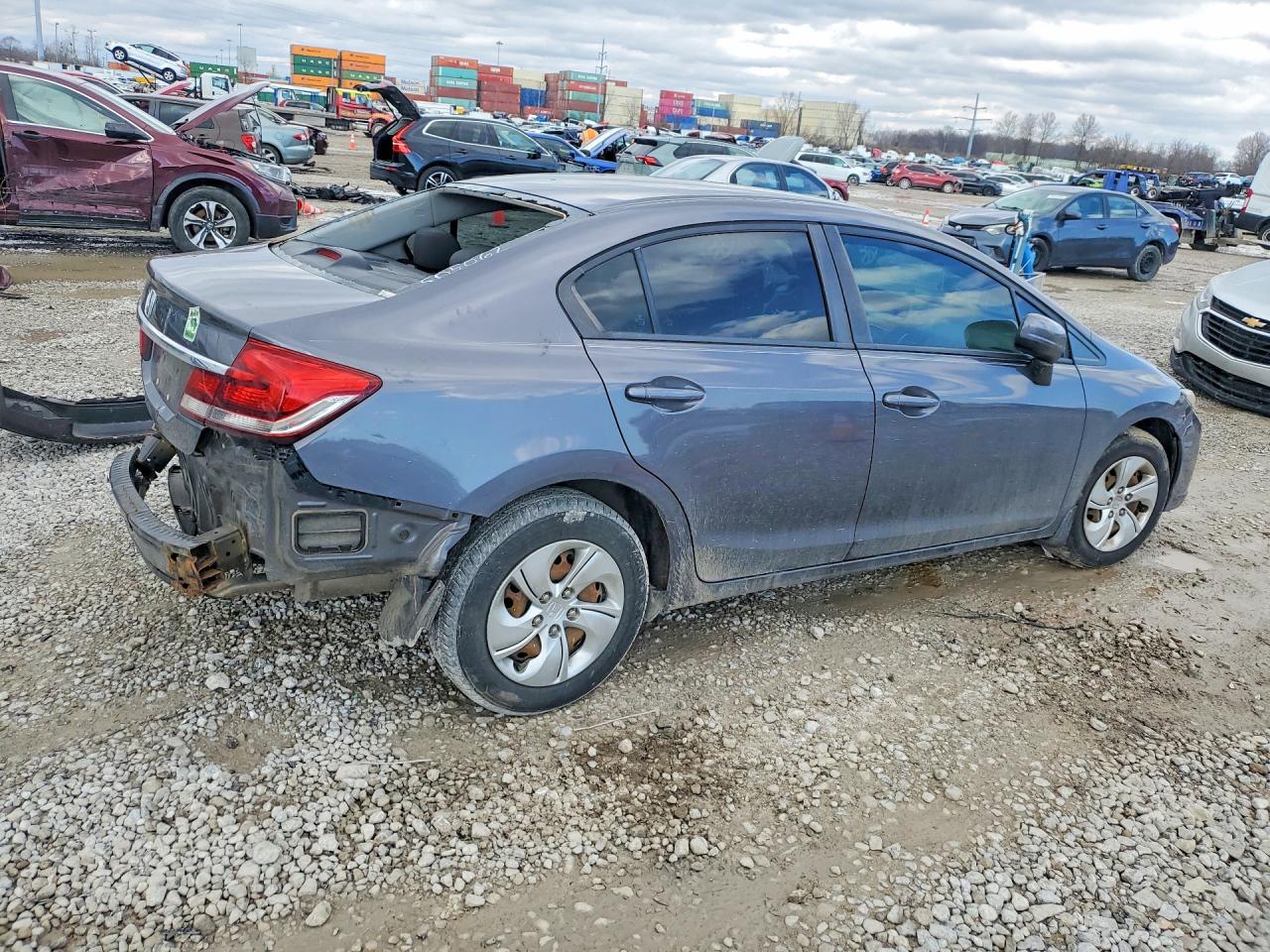 2015 Honda Civic Lx Gray vin: 2HGFB2F52FH505062