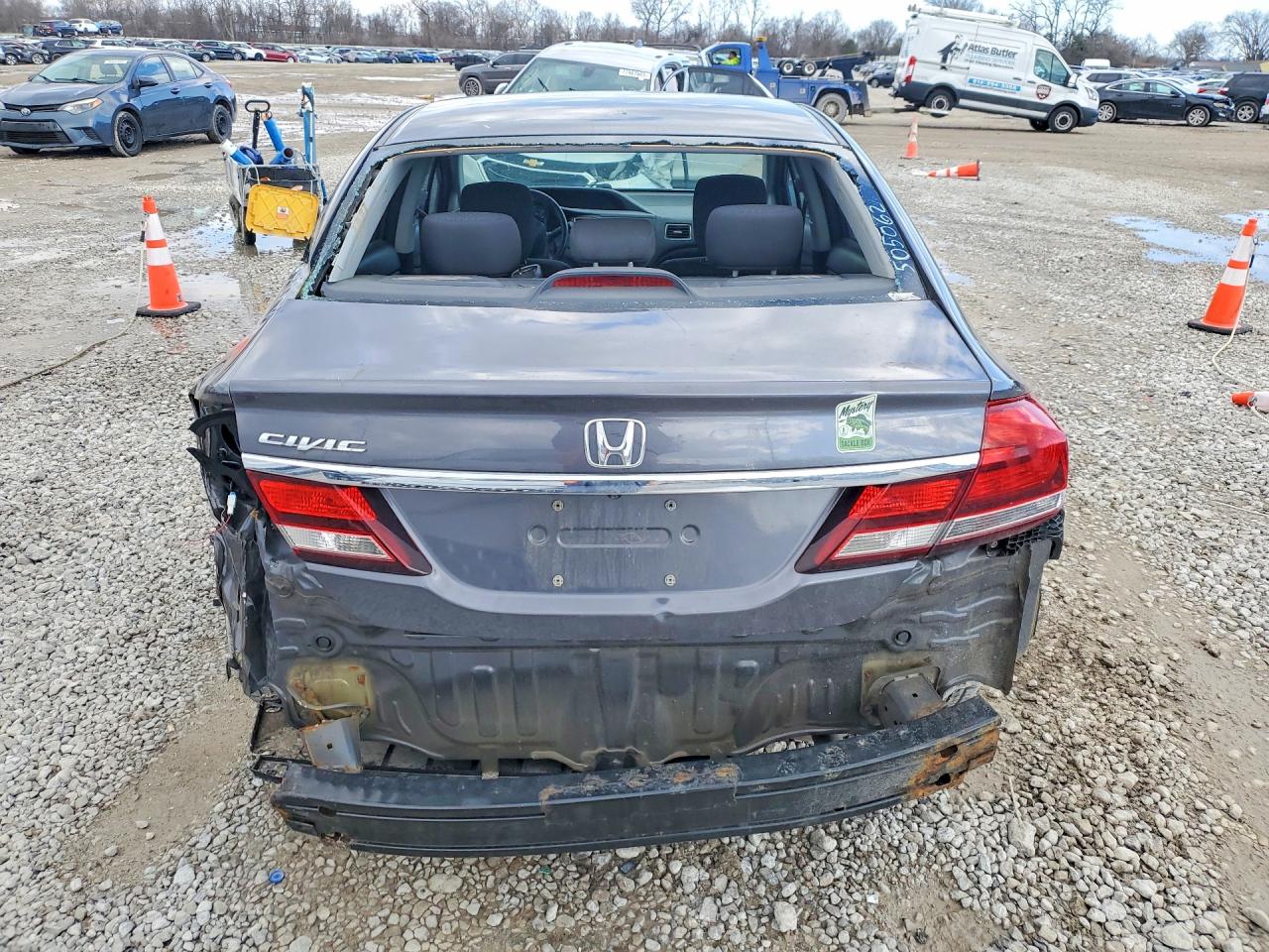 2015 Honda Civic Lx Gray vin: 2HGFB2F52FH505062