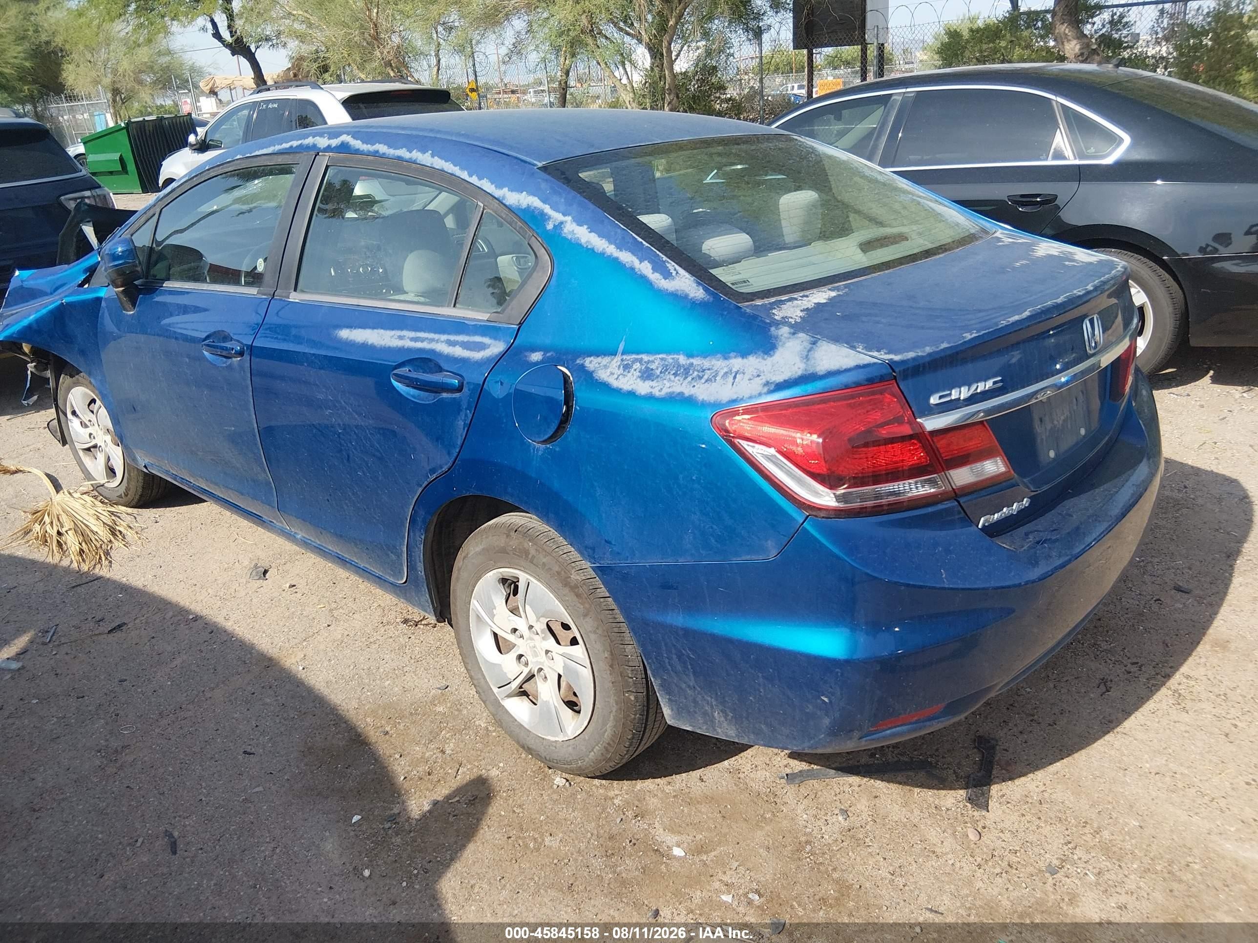 2015 Honda Civic Lx Blue vin: 2HGFB2F52FH518331