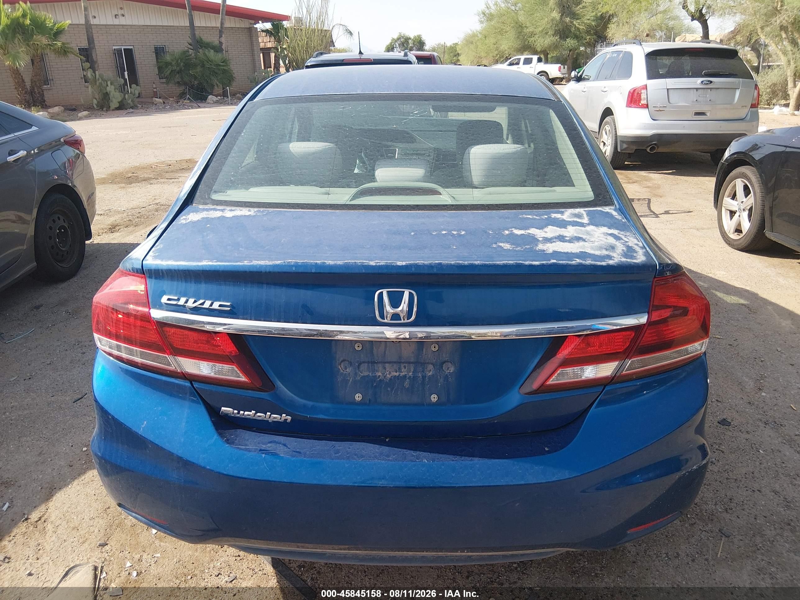 2015 Honda Civic Lx Blue vin: 2HGFB2F52FH518331