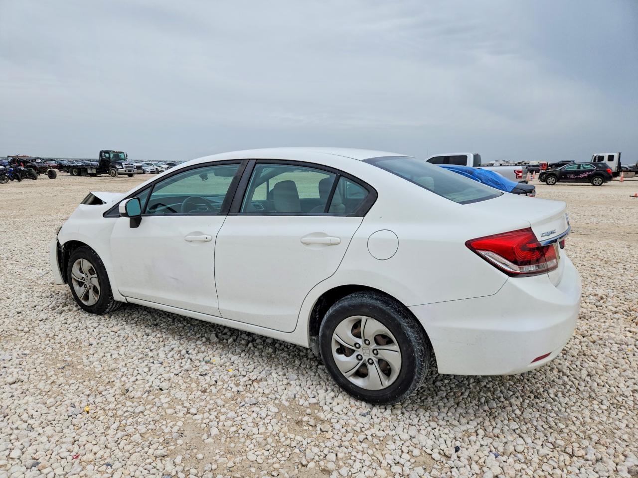 2015 Honda Civic Lx White vin: 2HGFB2F52FH519897