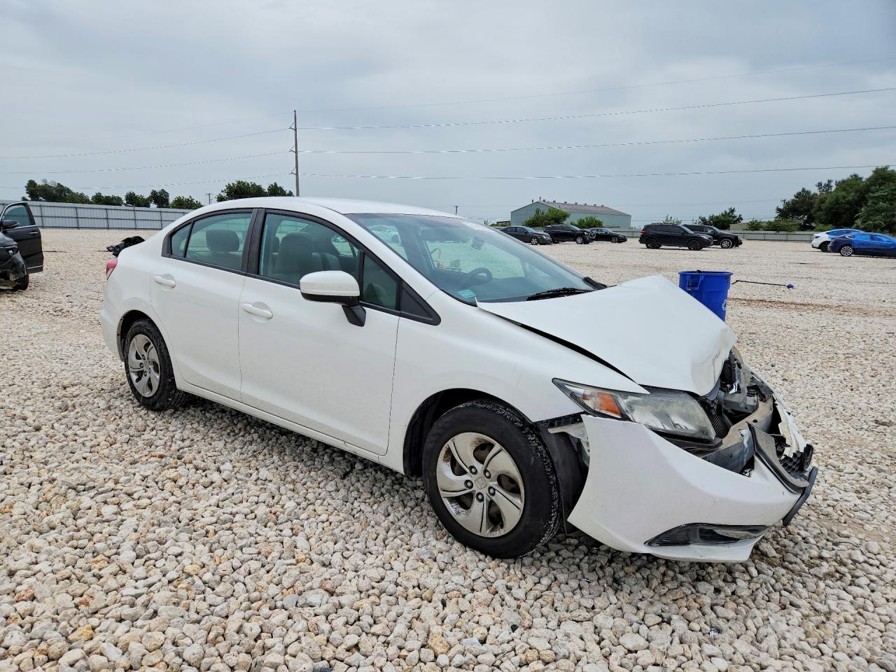 2015 Honda Civic Lx White vin: 2HGFB2F52FH519897