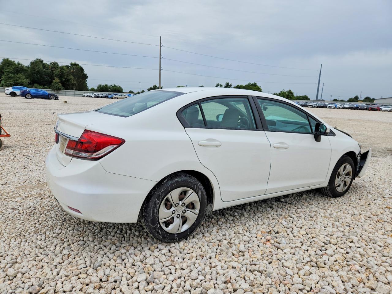 2015 Honda Civic Lx White vin: 2HGFB2F52FH519897