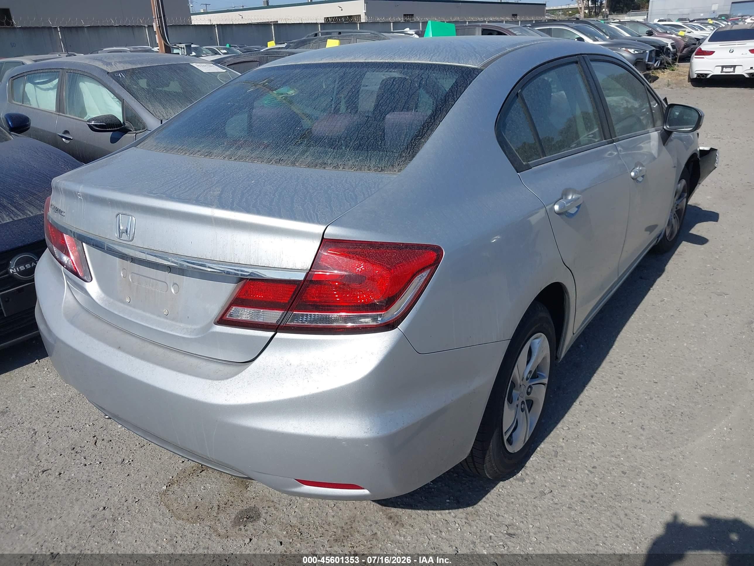 2015 Honda Civic Lx Silver vin: 2HGFB2F52FH534688
