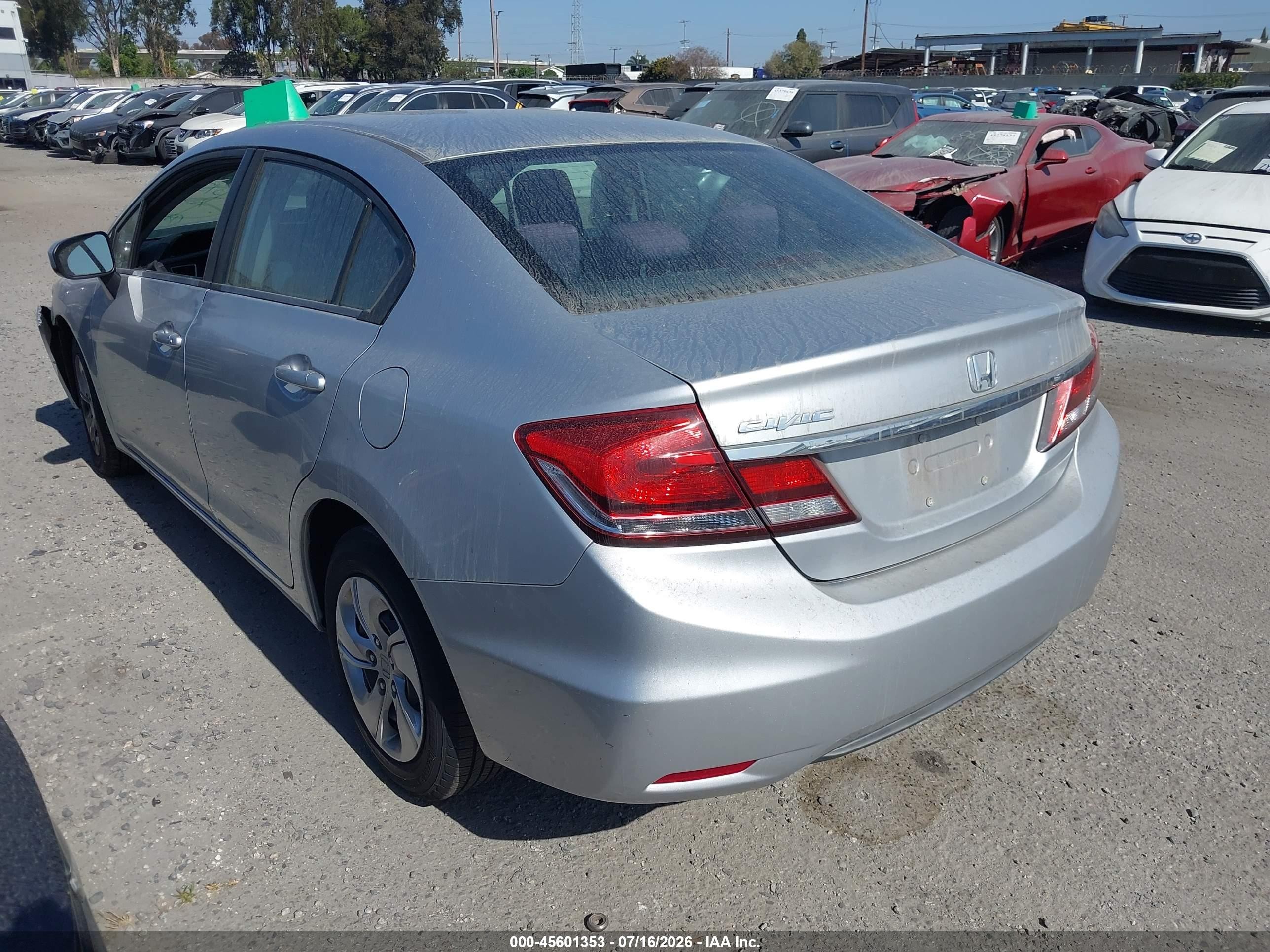 2015 Honda Civic Lx Silver vin: 2HGFB2F52FH534688