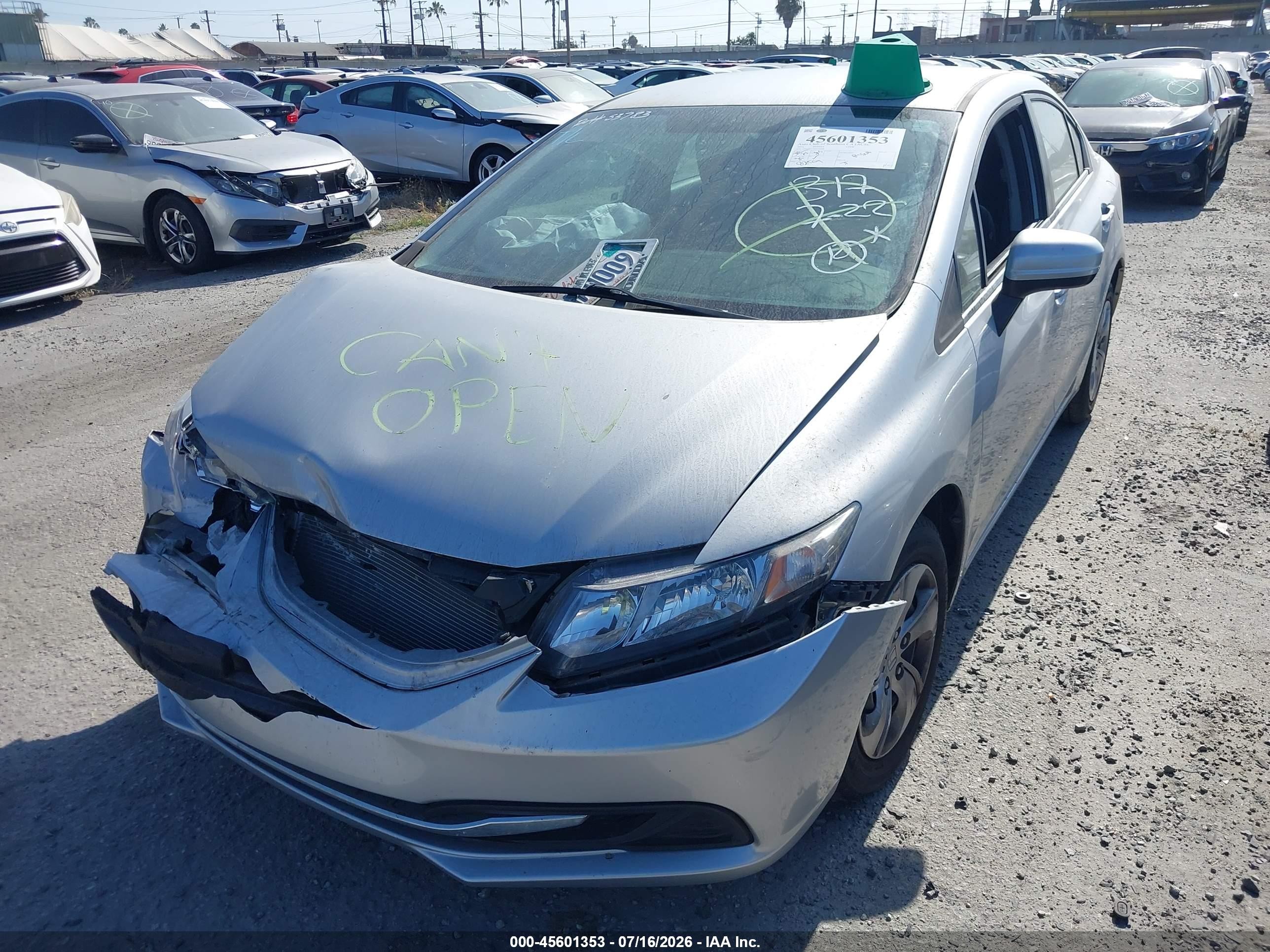 2015 Honda Civic Lx Silver vin: 2HGFB2F52FH534688