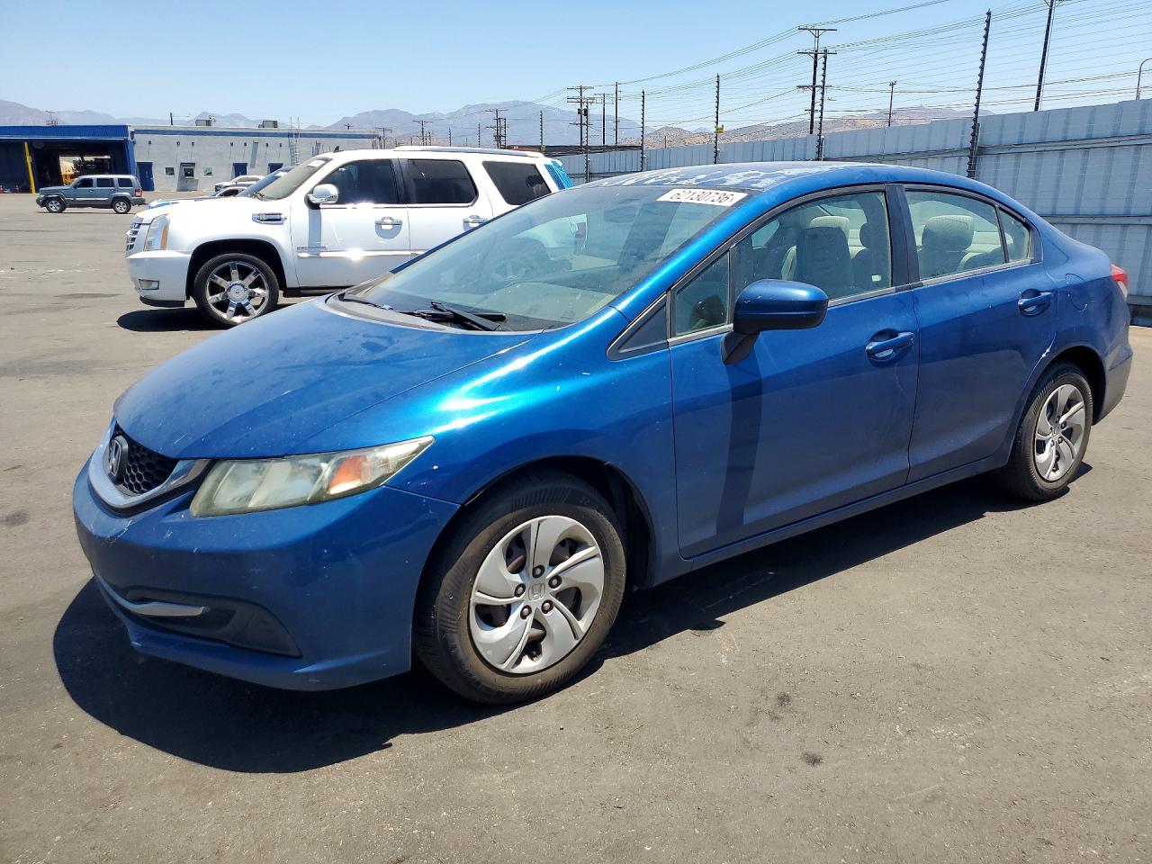 2015 Honda Civic Lx Blue vin: 2HGFB2F52FH544363