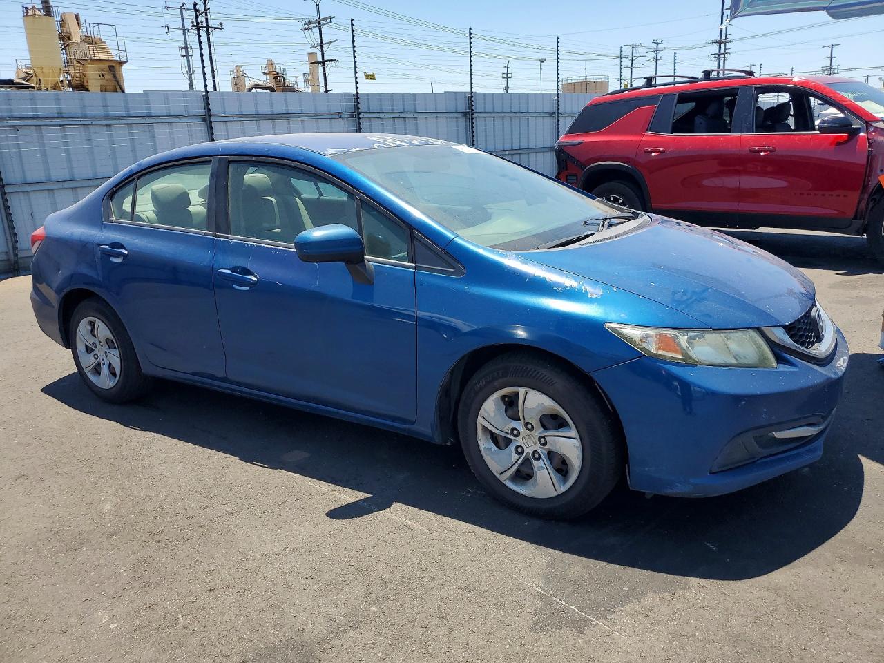 2015 Honda Civic Lx Blue vin: 2HGFB2F52FH544363