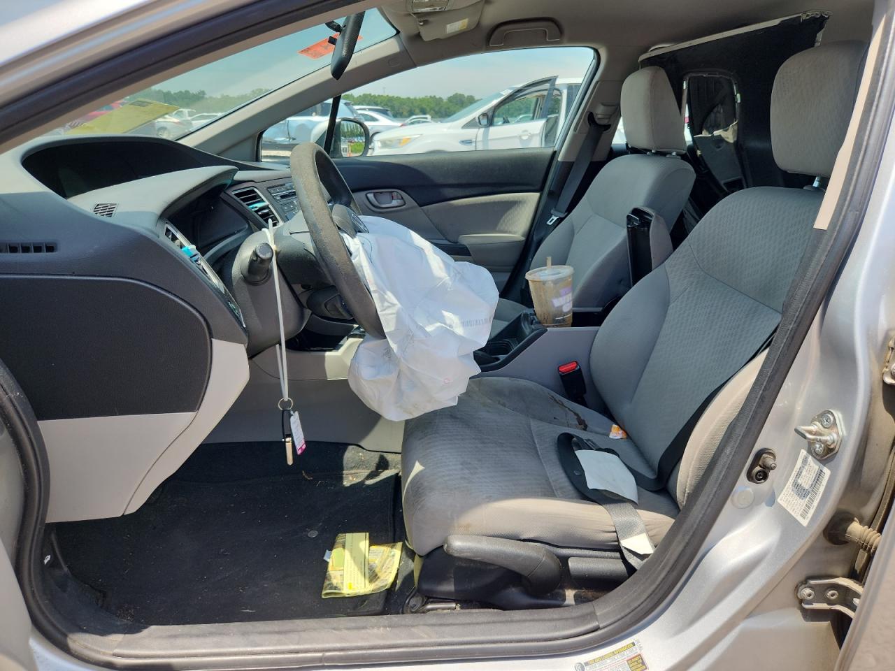 2015 Honda Civic Lx Silver vin: 2HGFB2F52FH544928