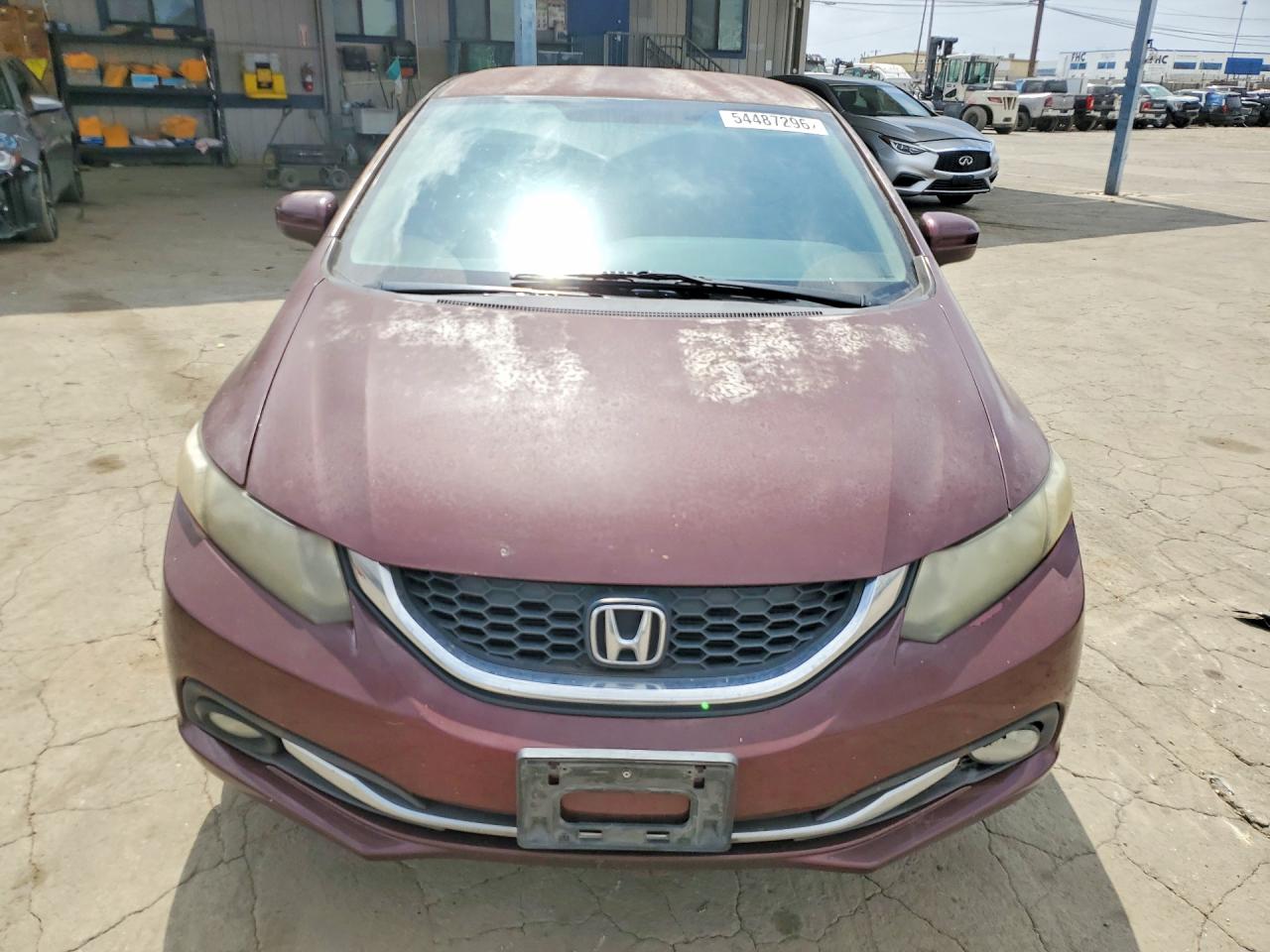2015 Honda Civic Lx Burgundy vin: 2HGFB2F52FH547098