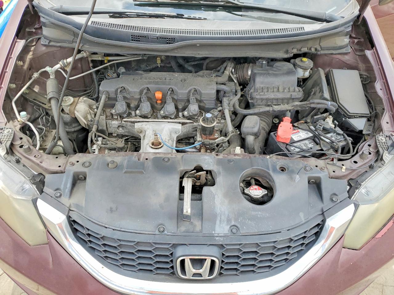 2015 Honda Civic Lx Burgundy vin: 2HGFB2F52FH547098