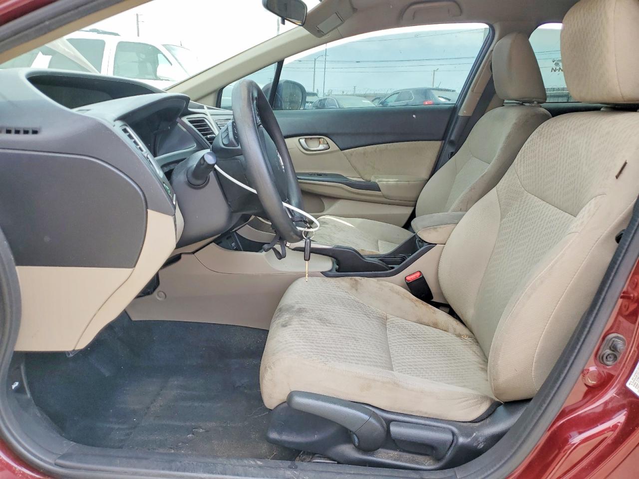2015 Honda Civic Lx Burgundy vin: 2HGFB2F52FH547098