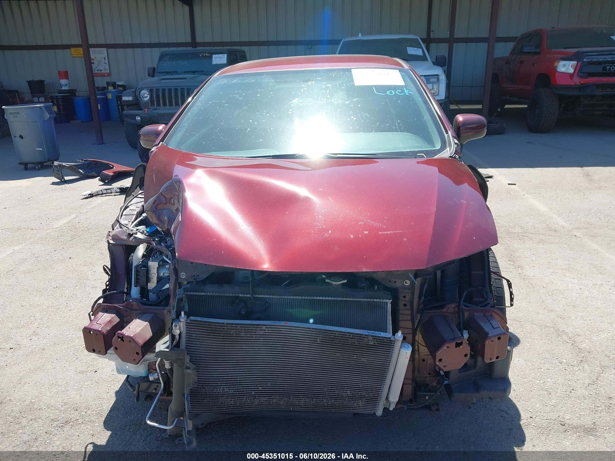 2015 Honda Civic Lx Red vin: 2HGFB2F52FH548753