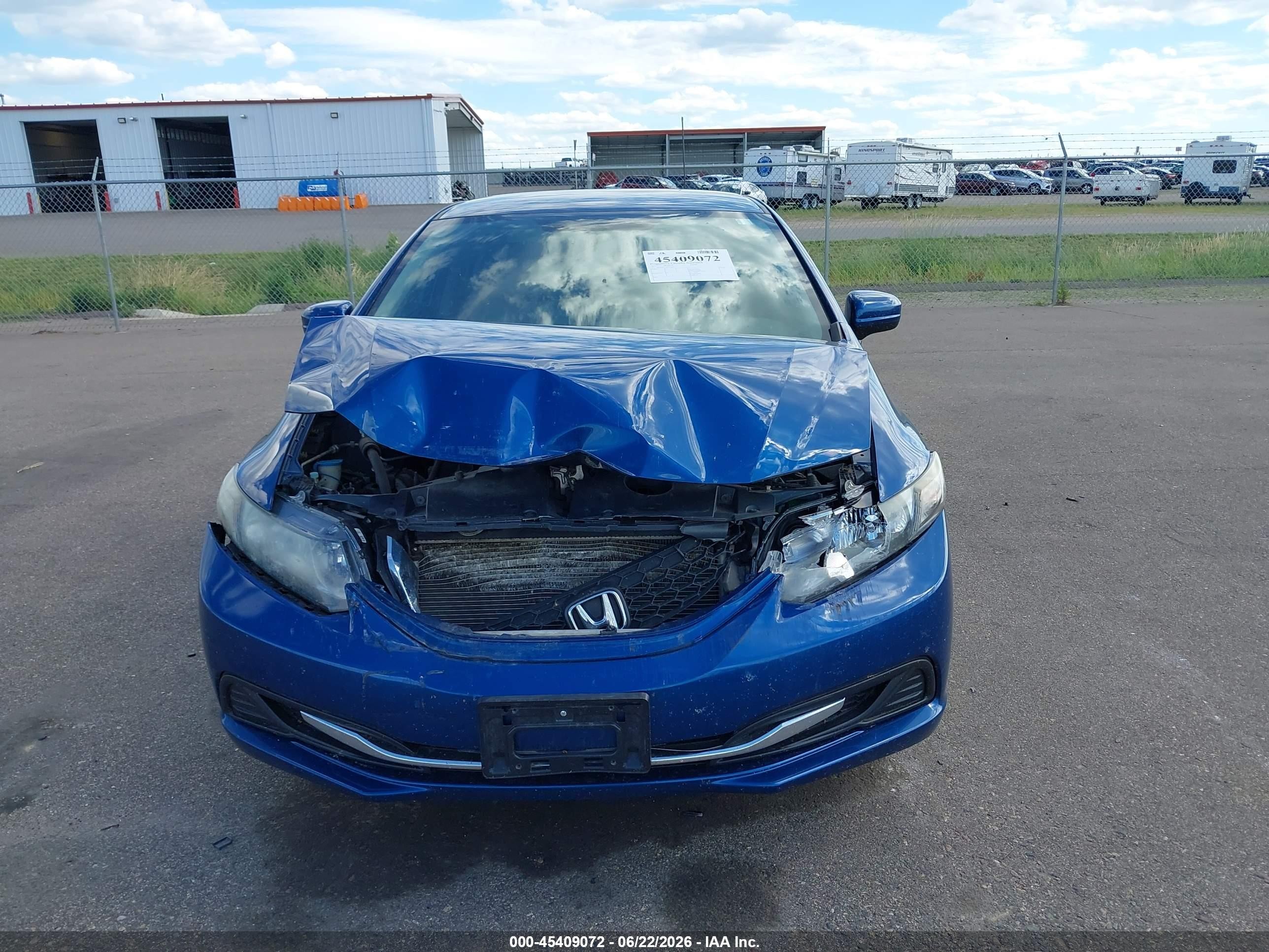 2015 Honda Civic Lx Blue vin: 2HGFB2F52FH554259