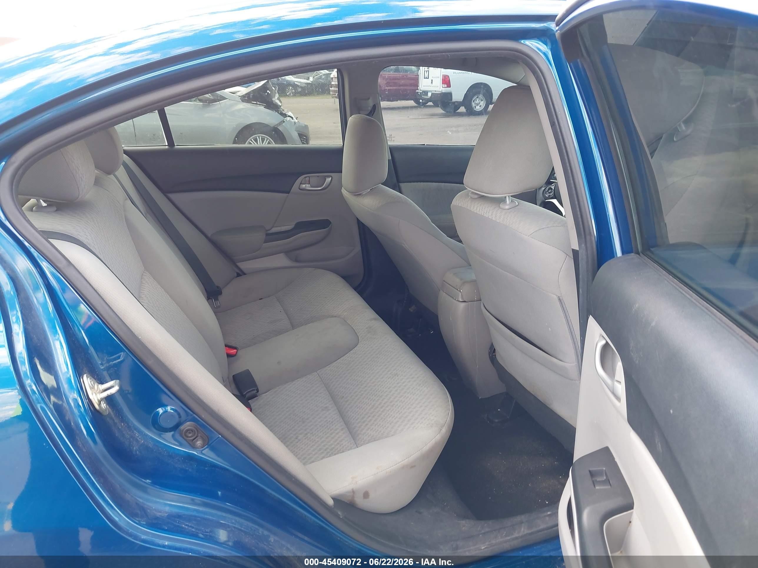 2015 Honda Civic Lx Blue vin: 2HGFB2F52FH554259