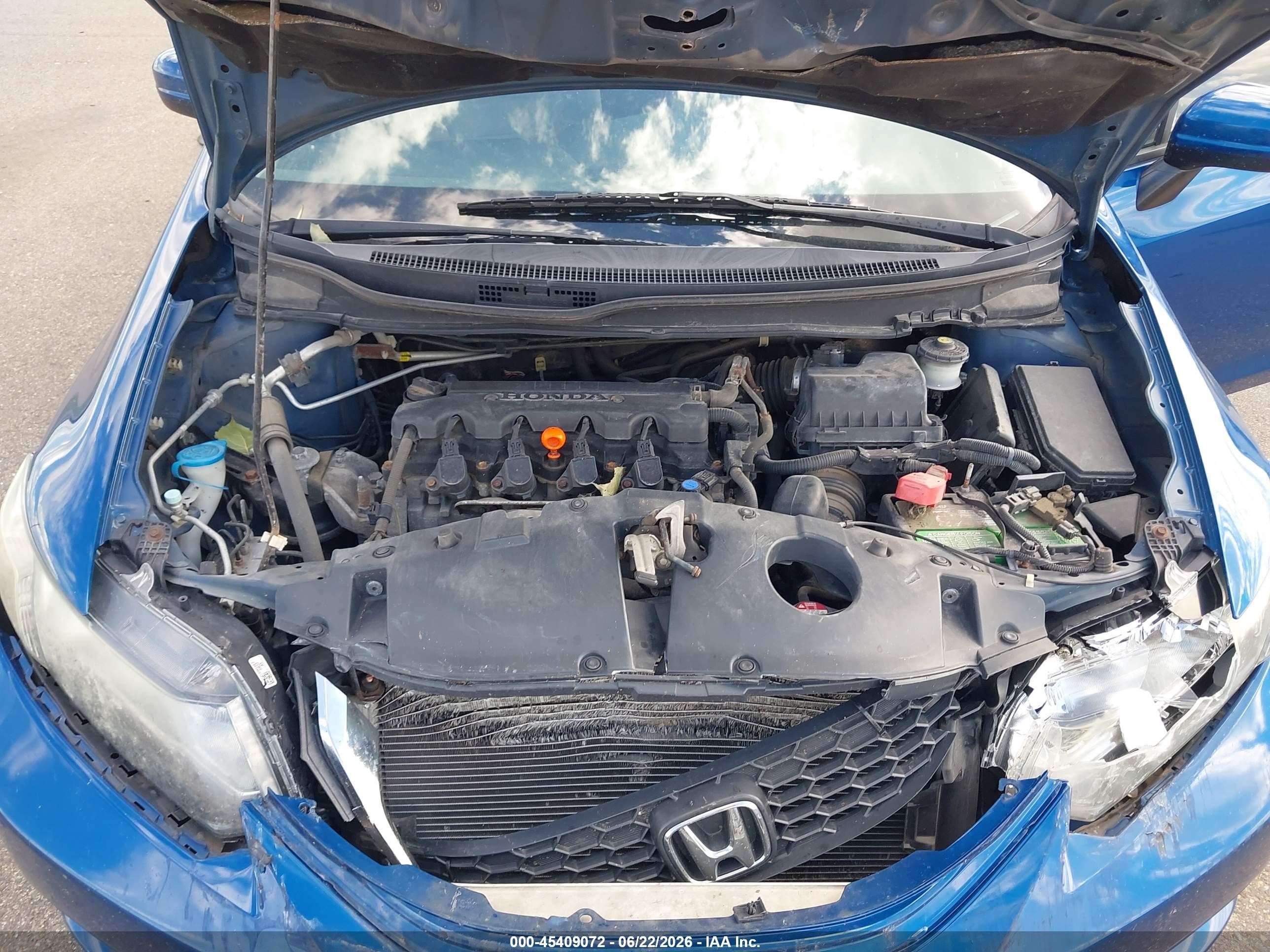 2015 Honda Civic Lx Blue vin: 2HGFB2F52FH554259