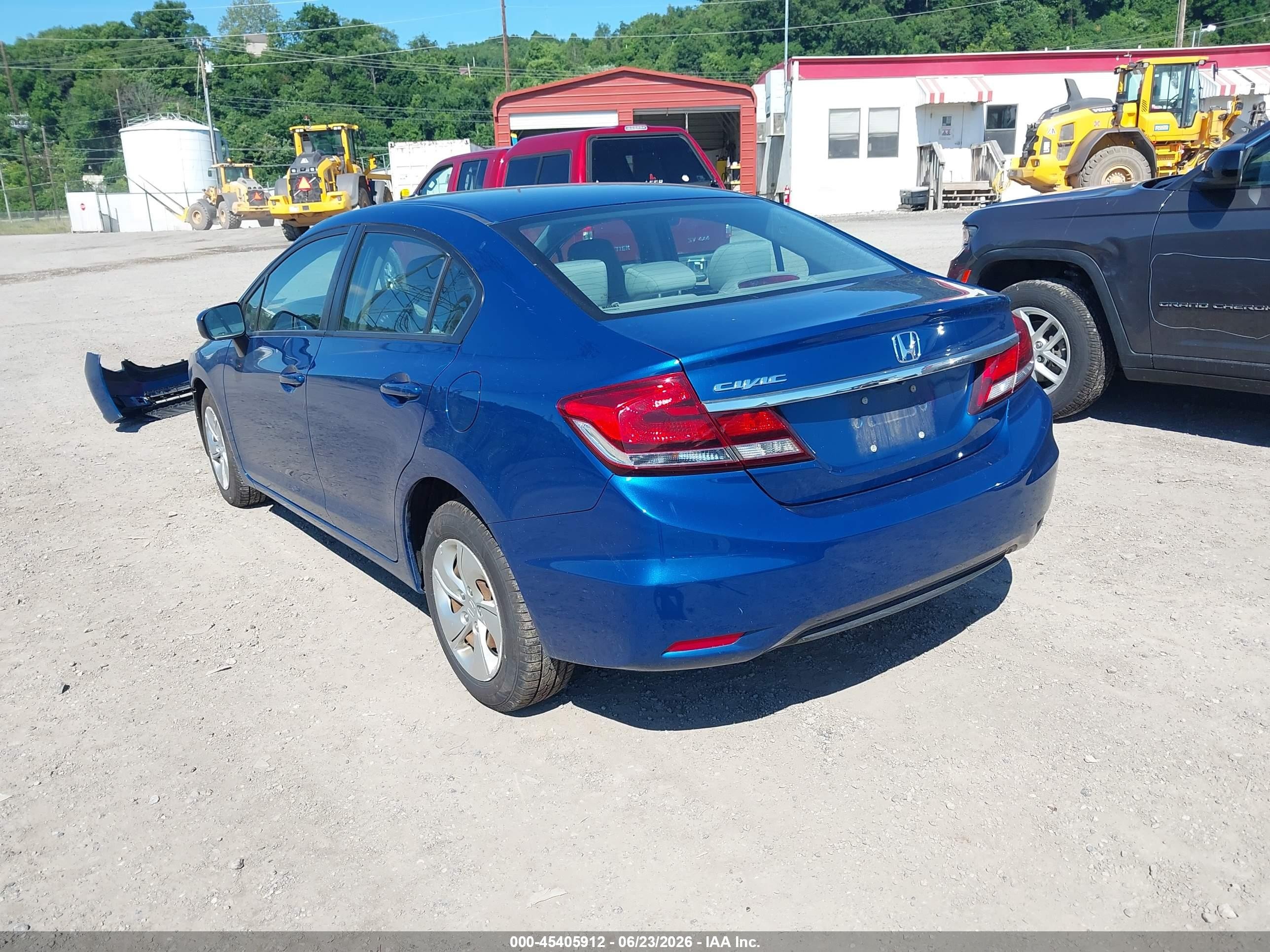 2015 Honda Civic Lx Синий vin: 2HGFB2F52FH556058