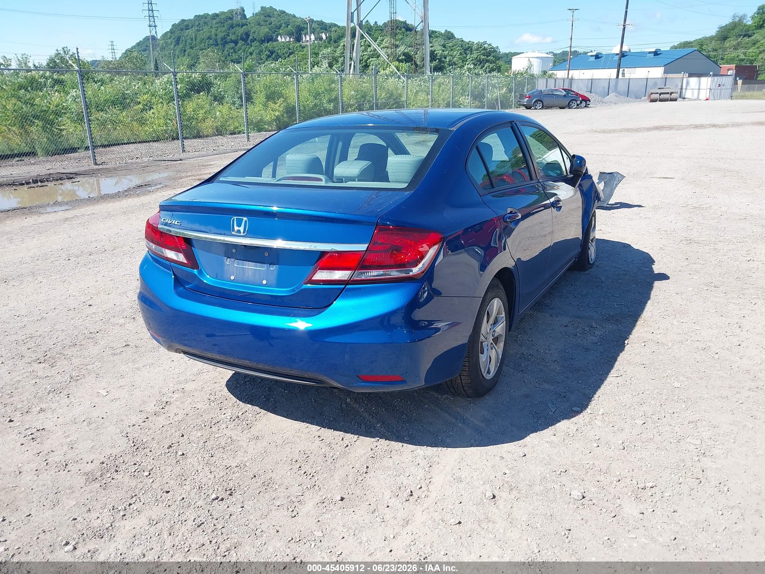 2015 Honda Civic Lx Синий vin: 2HGFB2F52FH556058