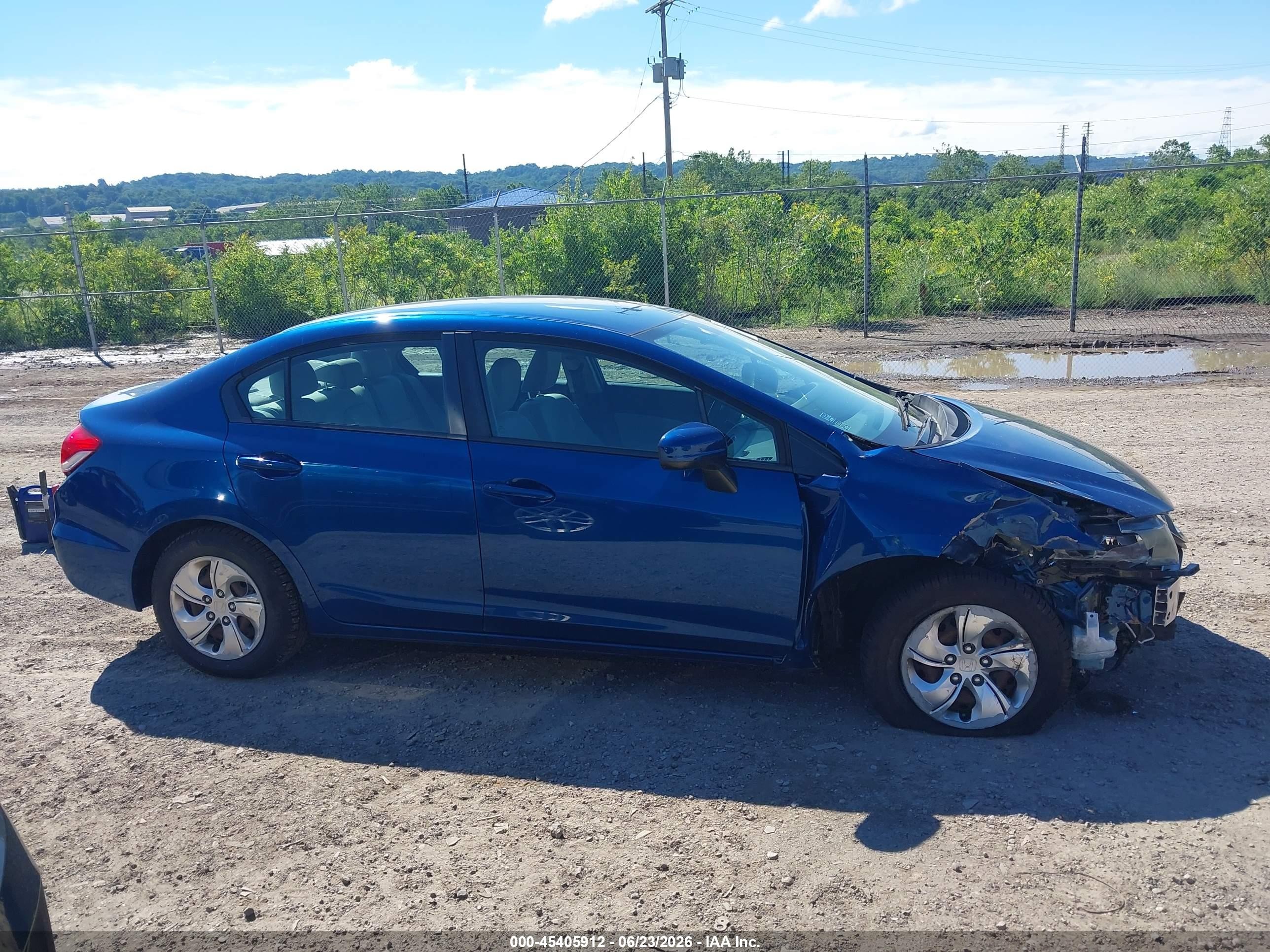2015 Honda Civic Lx Синий vin: 2HGFB2F52FH556058