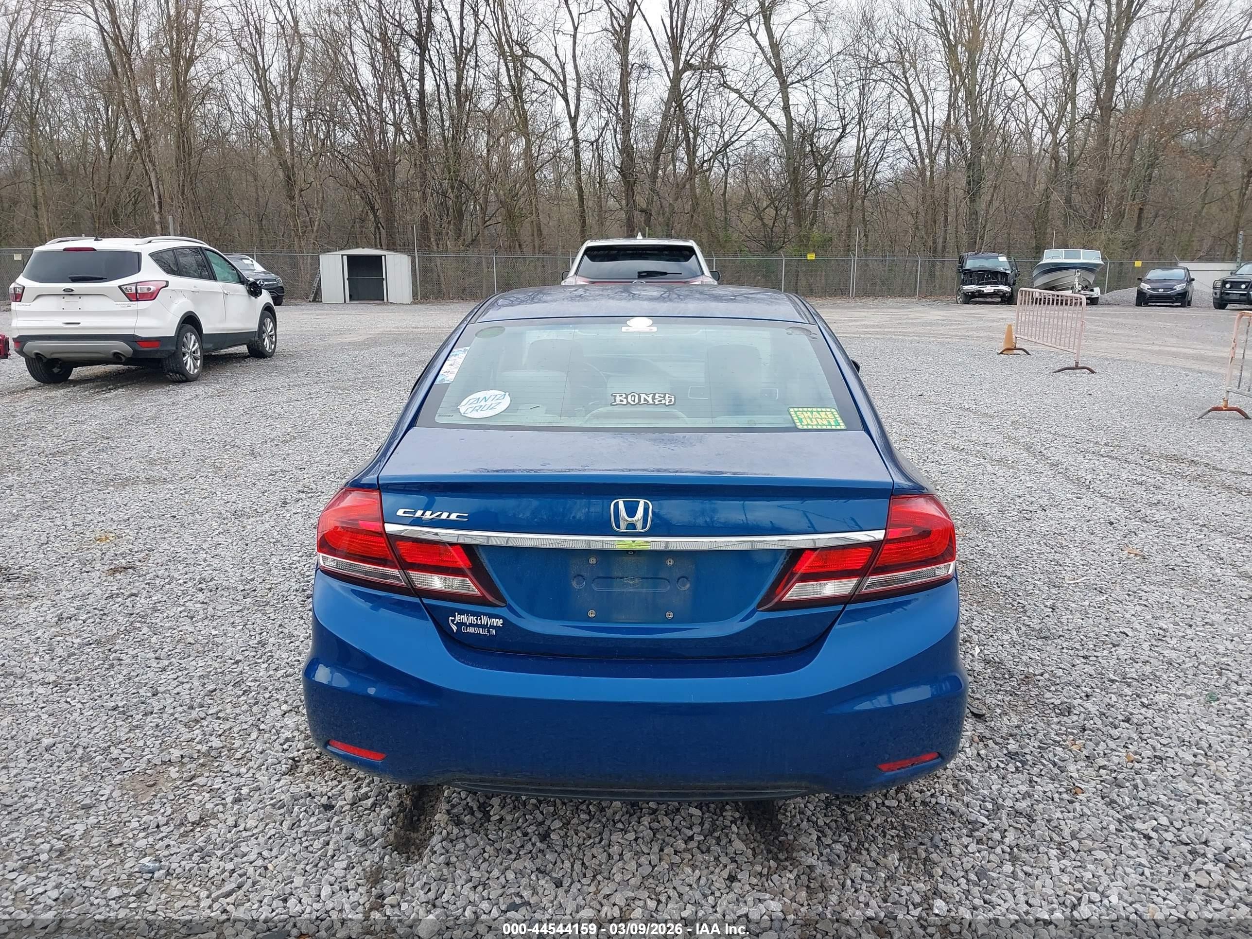 2015 Honda Civic Lx Blue vin: 2HGFB2F52FH556934