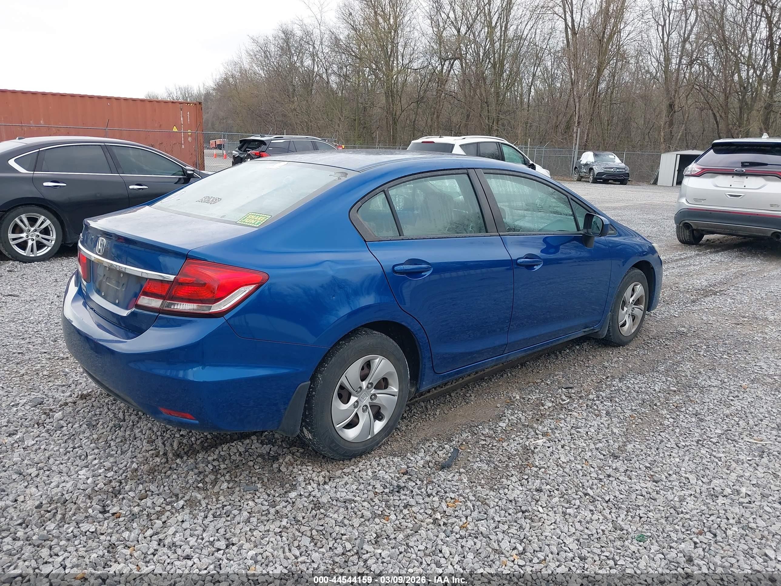 2015 Honda Civic Lx Blue vin: 2HGFB2F52FH556934