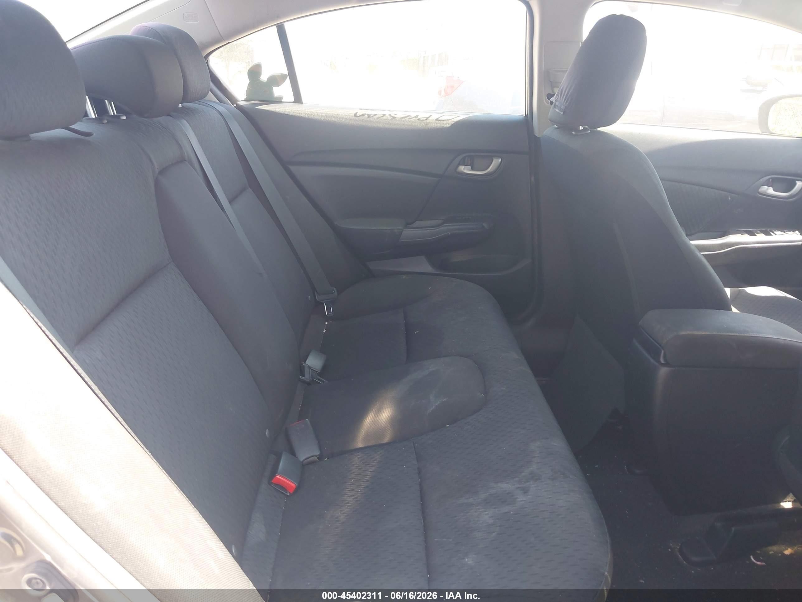 2015 Honda Civic Lx Gray vin: 2HGFB2F52FH563849
