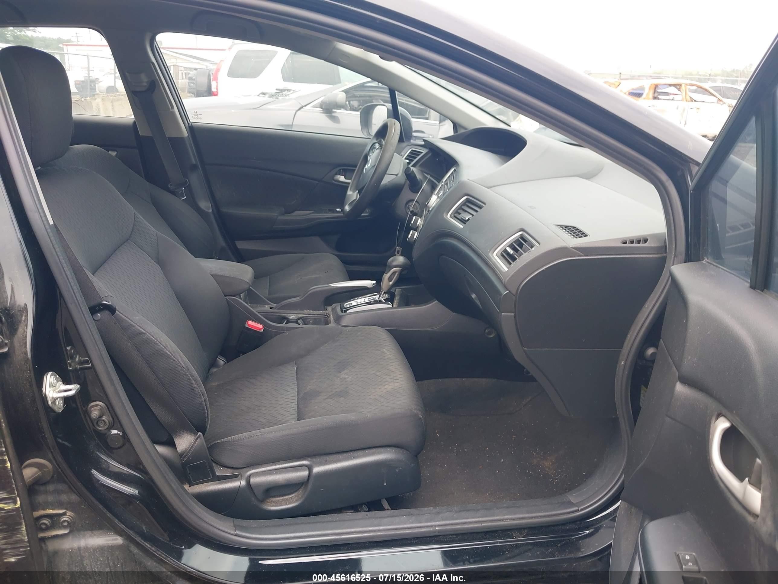 2015 Honda Civic Lx Black vin: 2HGFB2F52FH565391
