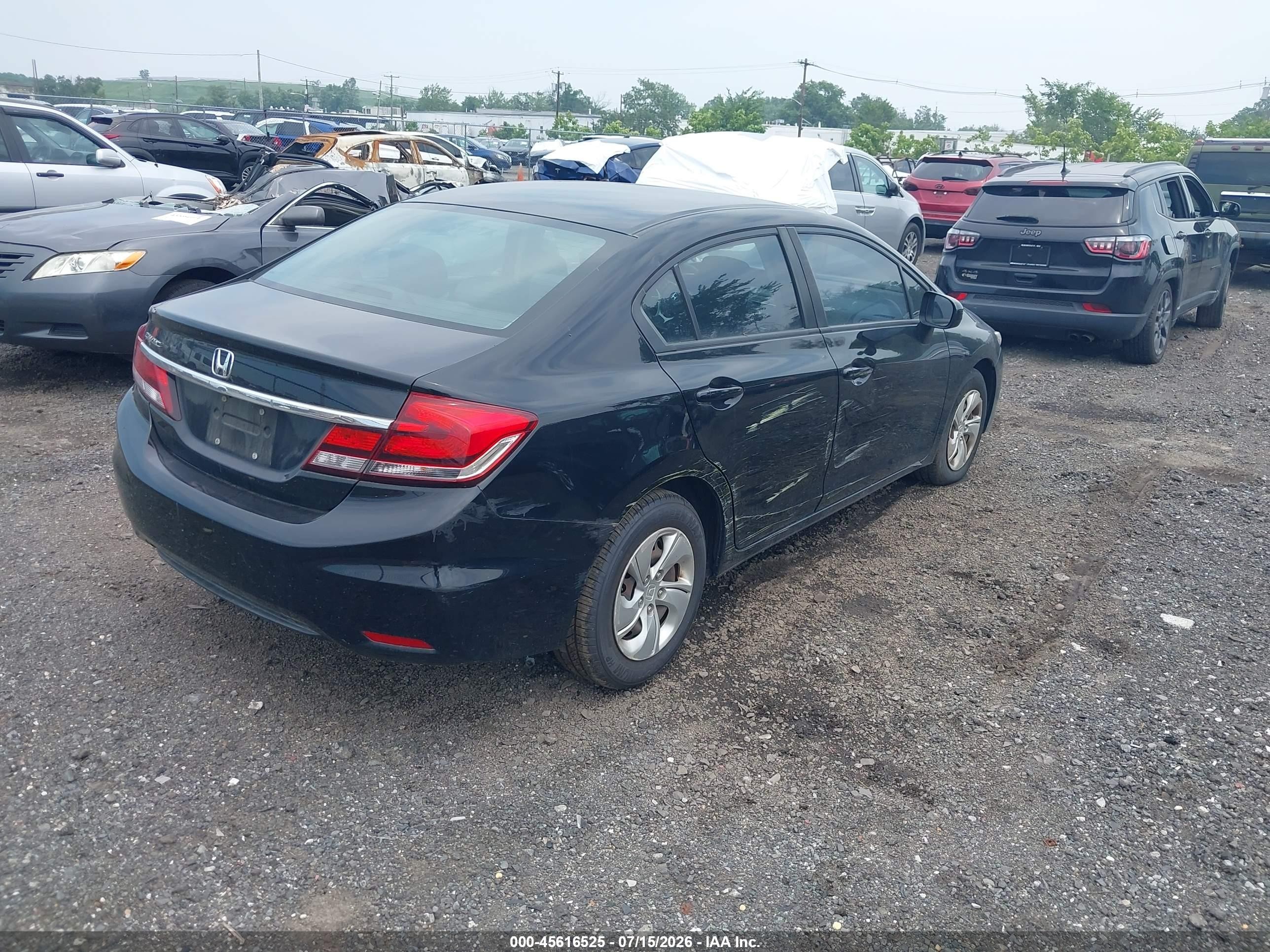 2015 Honda Civic Lx Black vin: 2HGFB2F52FH565391