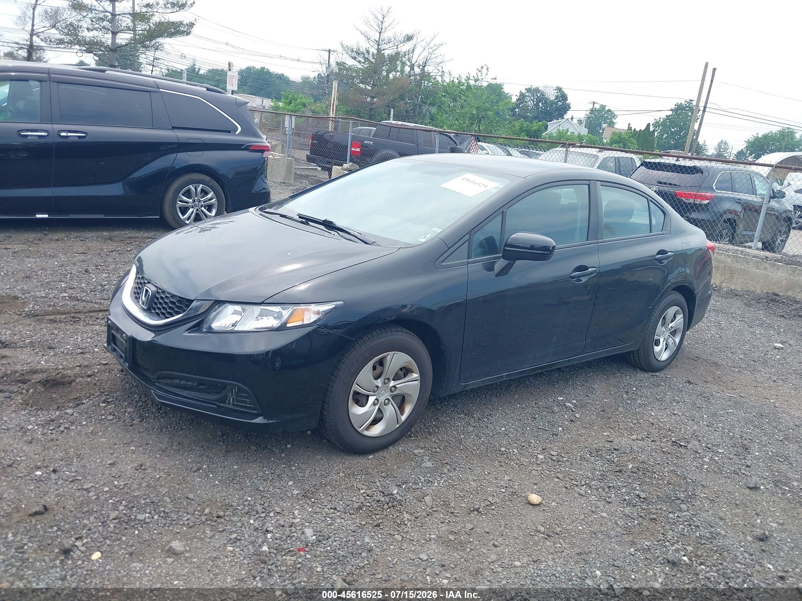 2015 Honda Civic Lx Black vin: 2HGFB2F52FH565391
