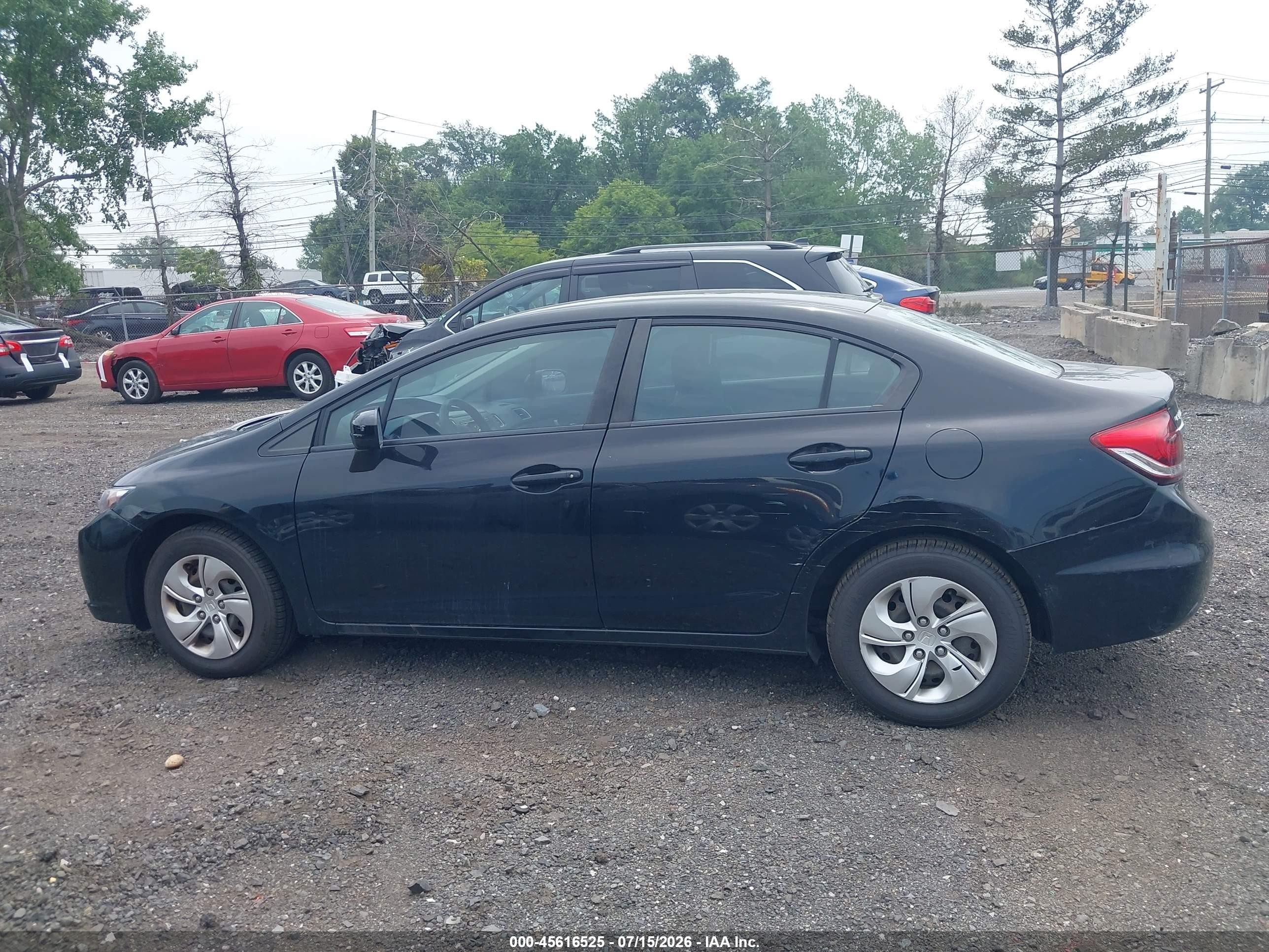 2015 Honda Civic Lx Black vin: 2HGFB2F52FH565391