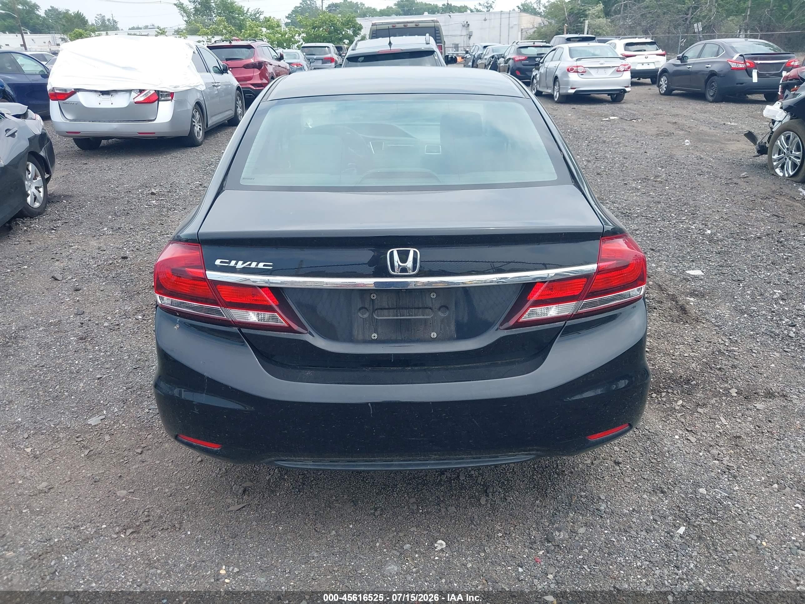 2015 Honda Civic Lx Black vin: 2HGFB2F52FH565391