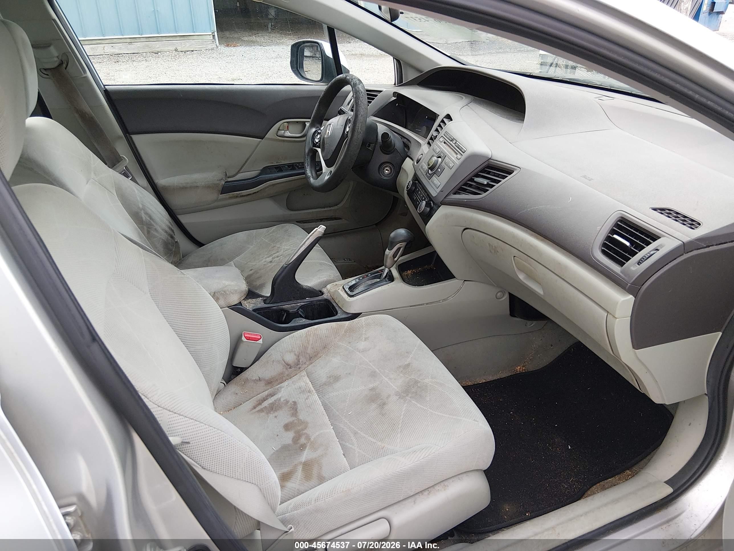 2012 Honda Civic Lx Серебряный vin: 2HGFB2F53CH301642