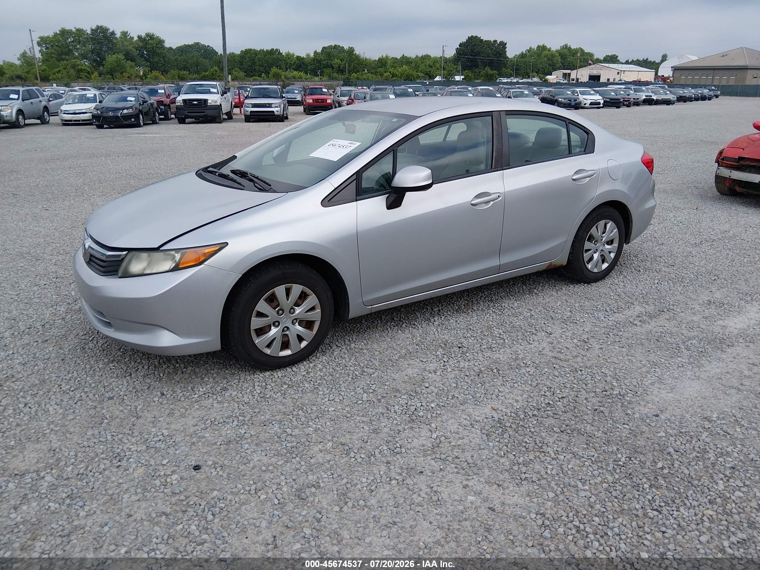 2012 Honda Civic Lx Серебряный vin: 2HGFB2F53CH301642