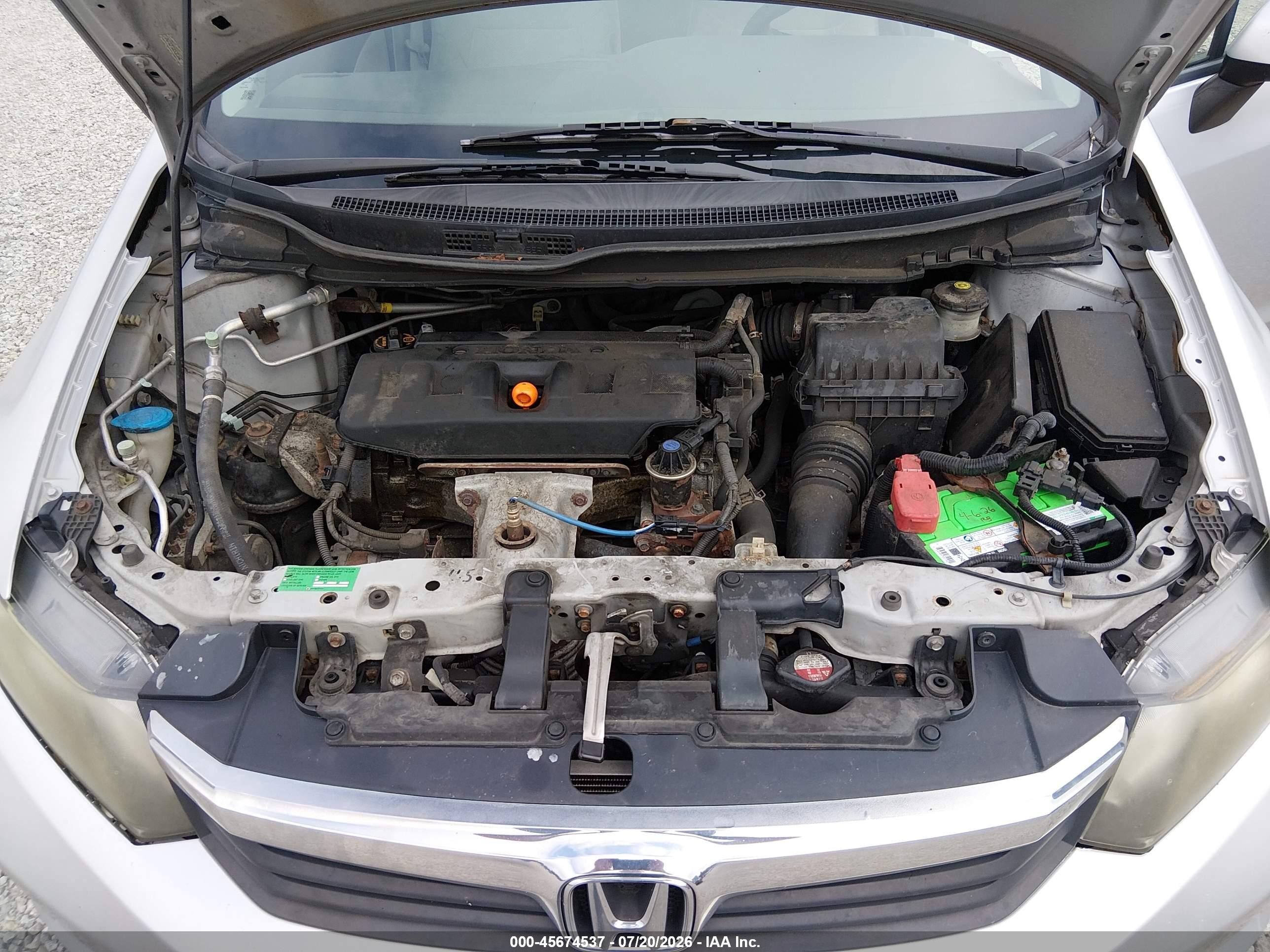 2012 Honda Civic Lx Серебряный vin: 2HGFB2F53CH301642