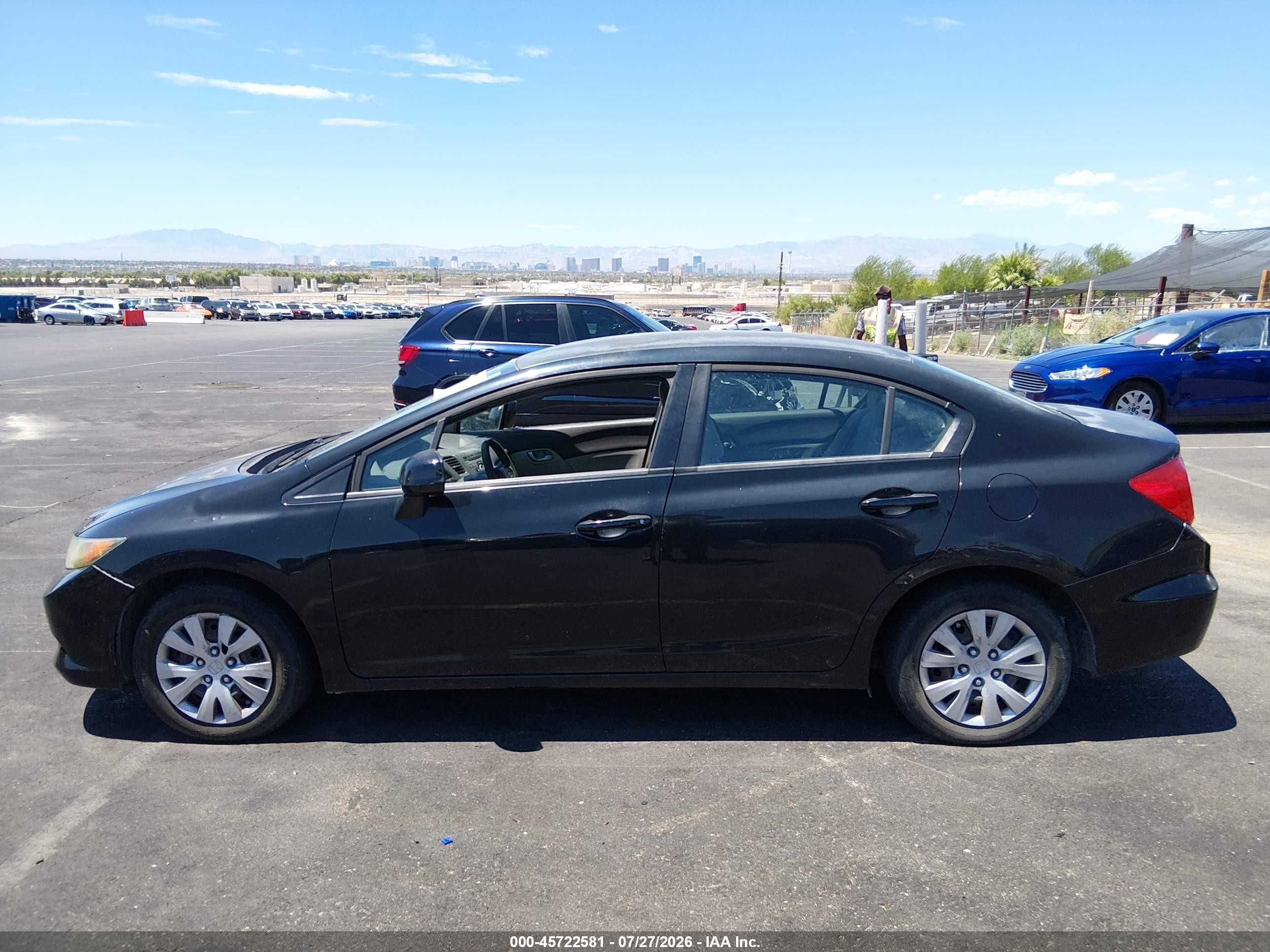 2012 Honda Civic Lx Black vin: 2HGFB2F53CH308980