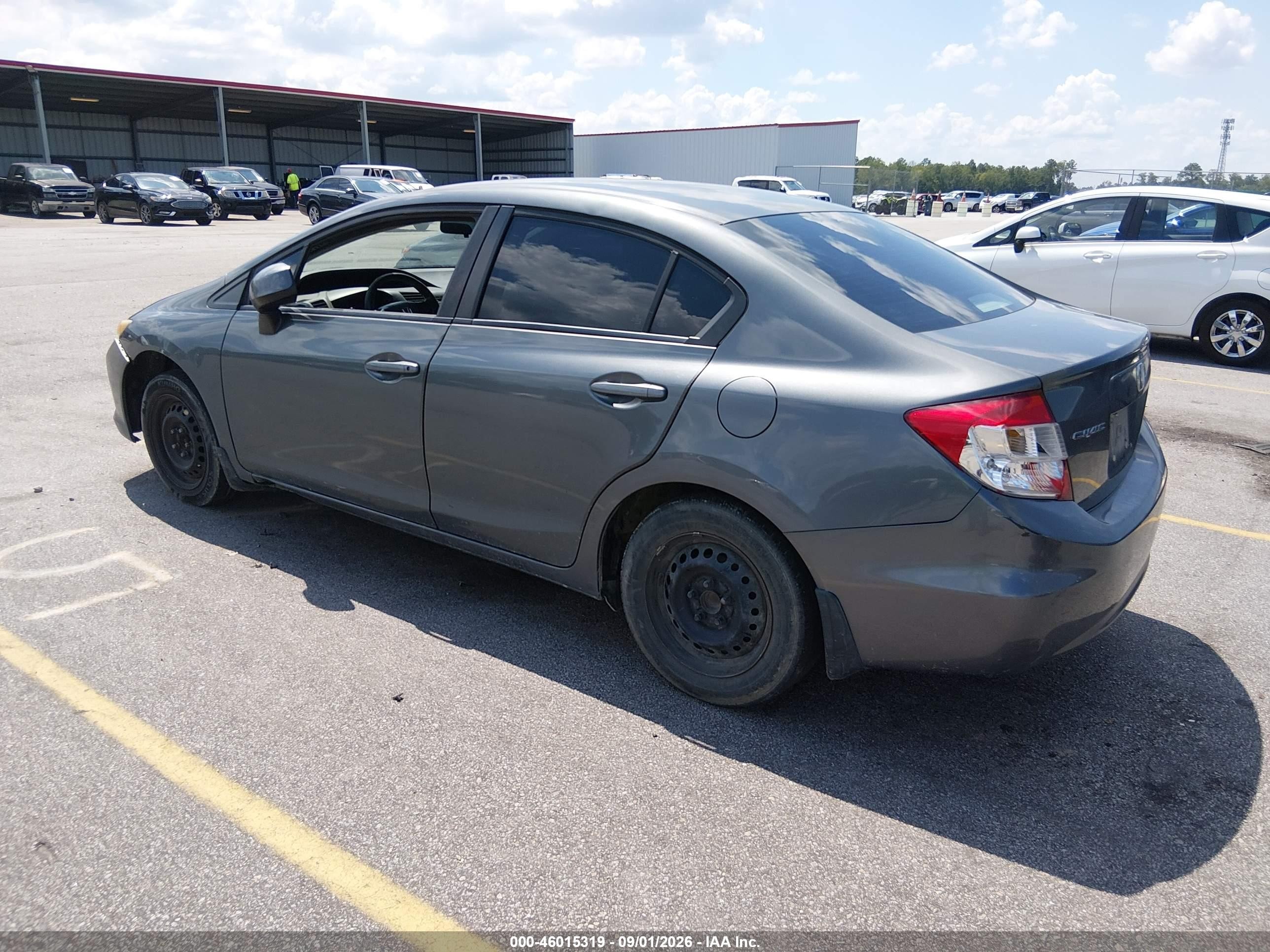 2012 Honda Civic Lx Gray vin: 2HGFB2F53CH319901