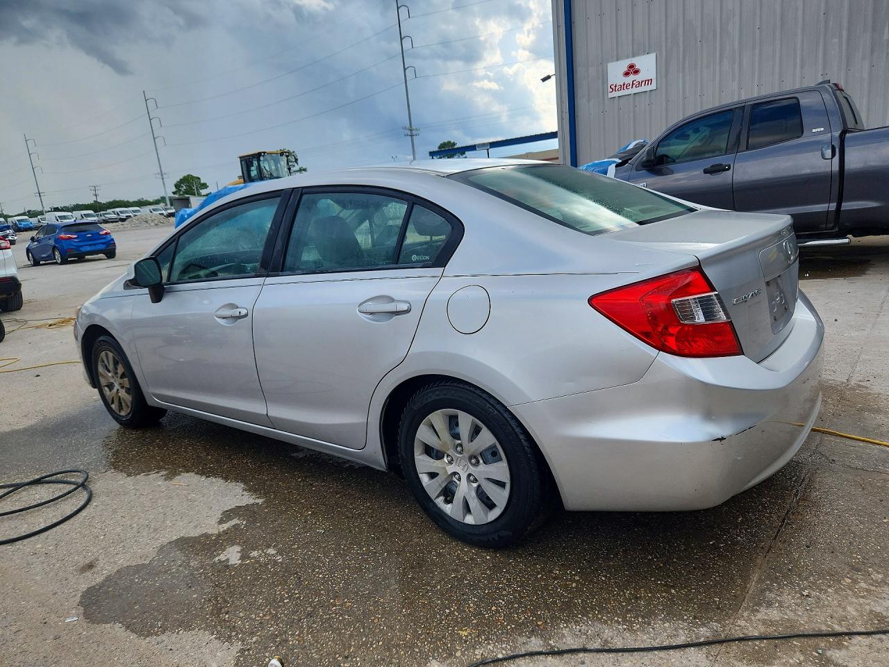 2012 Honda Civic Lx Silver vin: 2HGFB2F53CH323172