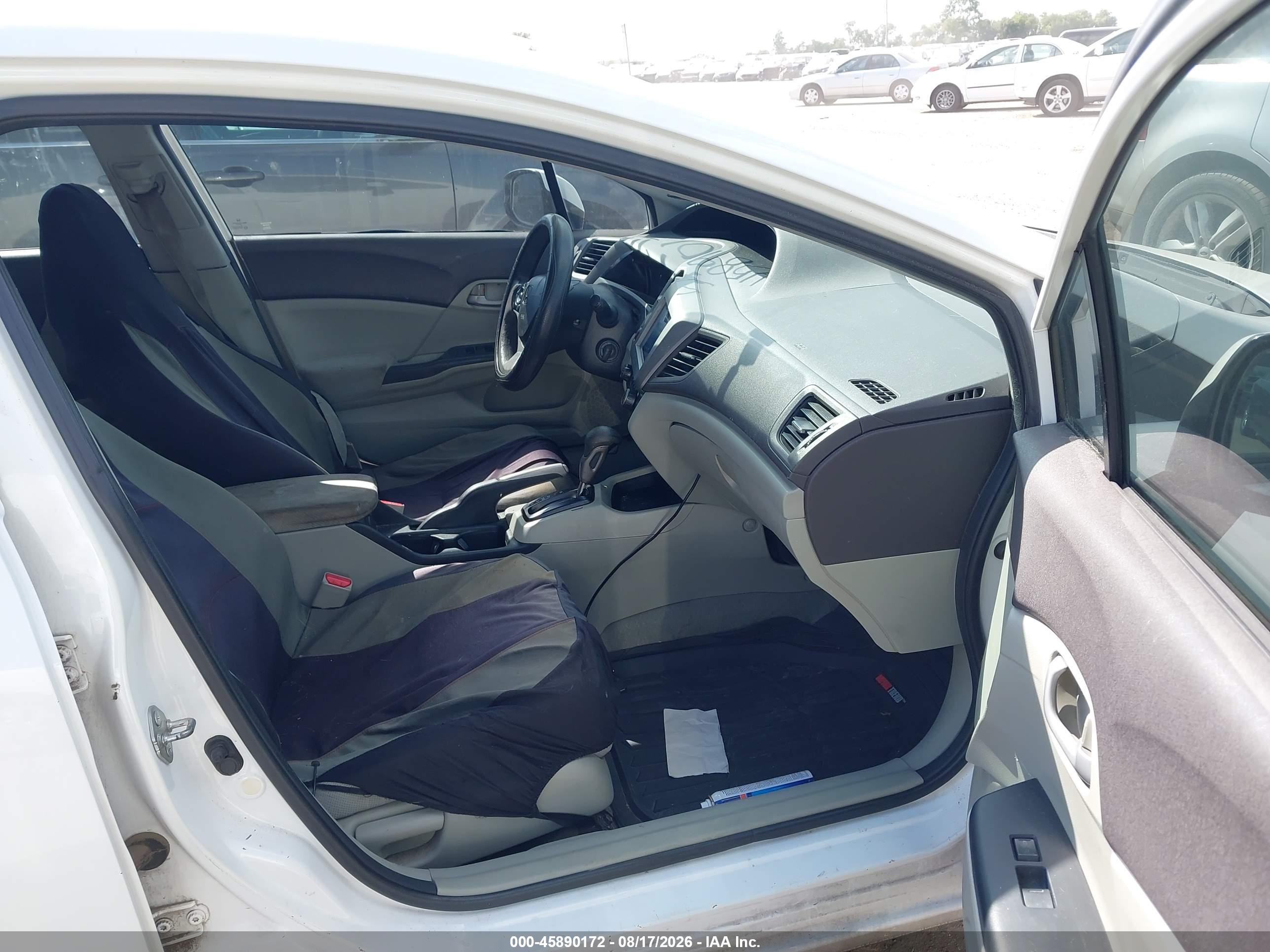 2012 Honda Civic Lx White vin: 2HGFB2F53CH326430
