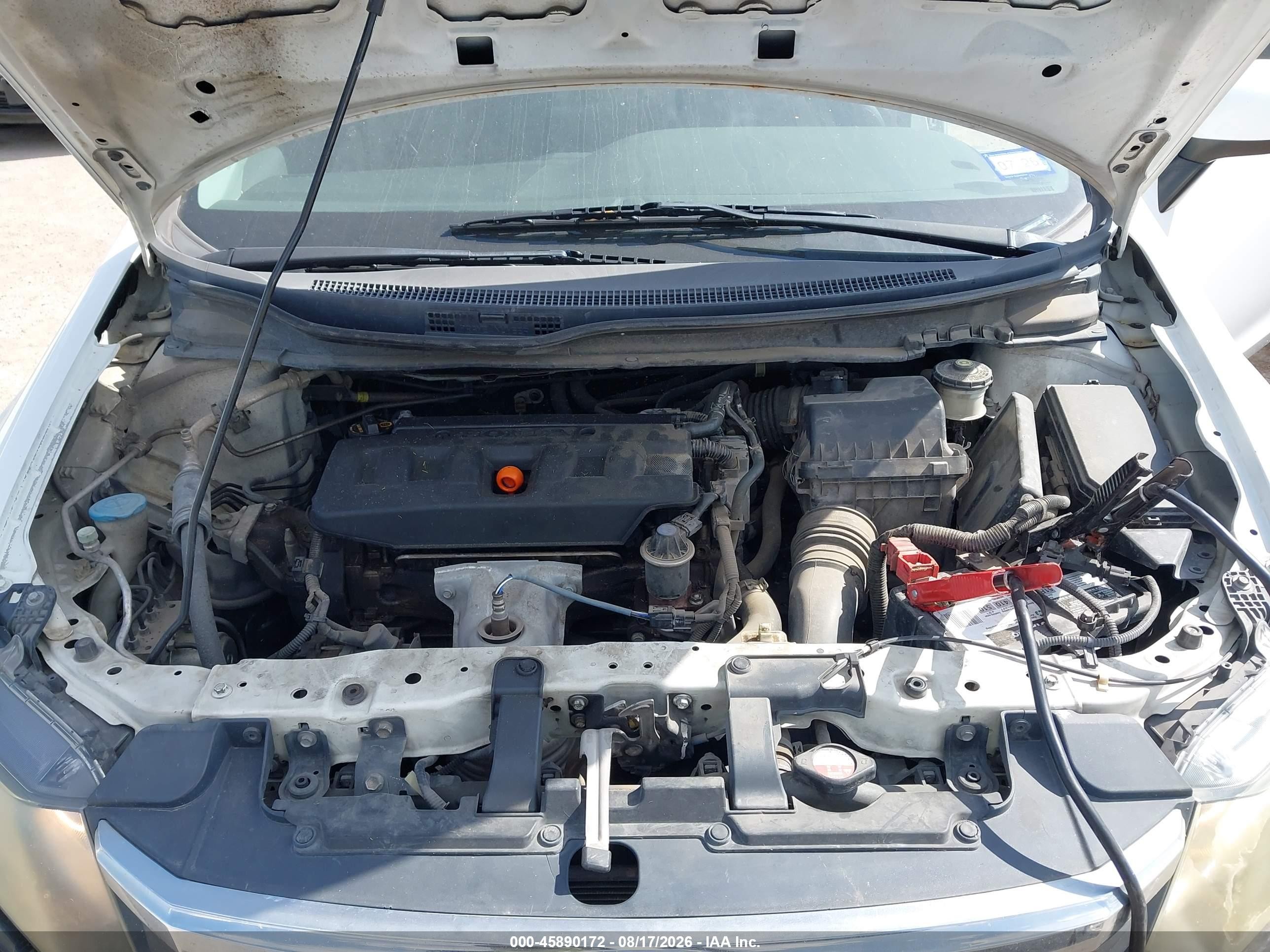 2012 Honda Civic Lx White vin: 2HGFB2F53CH326430