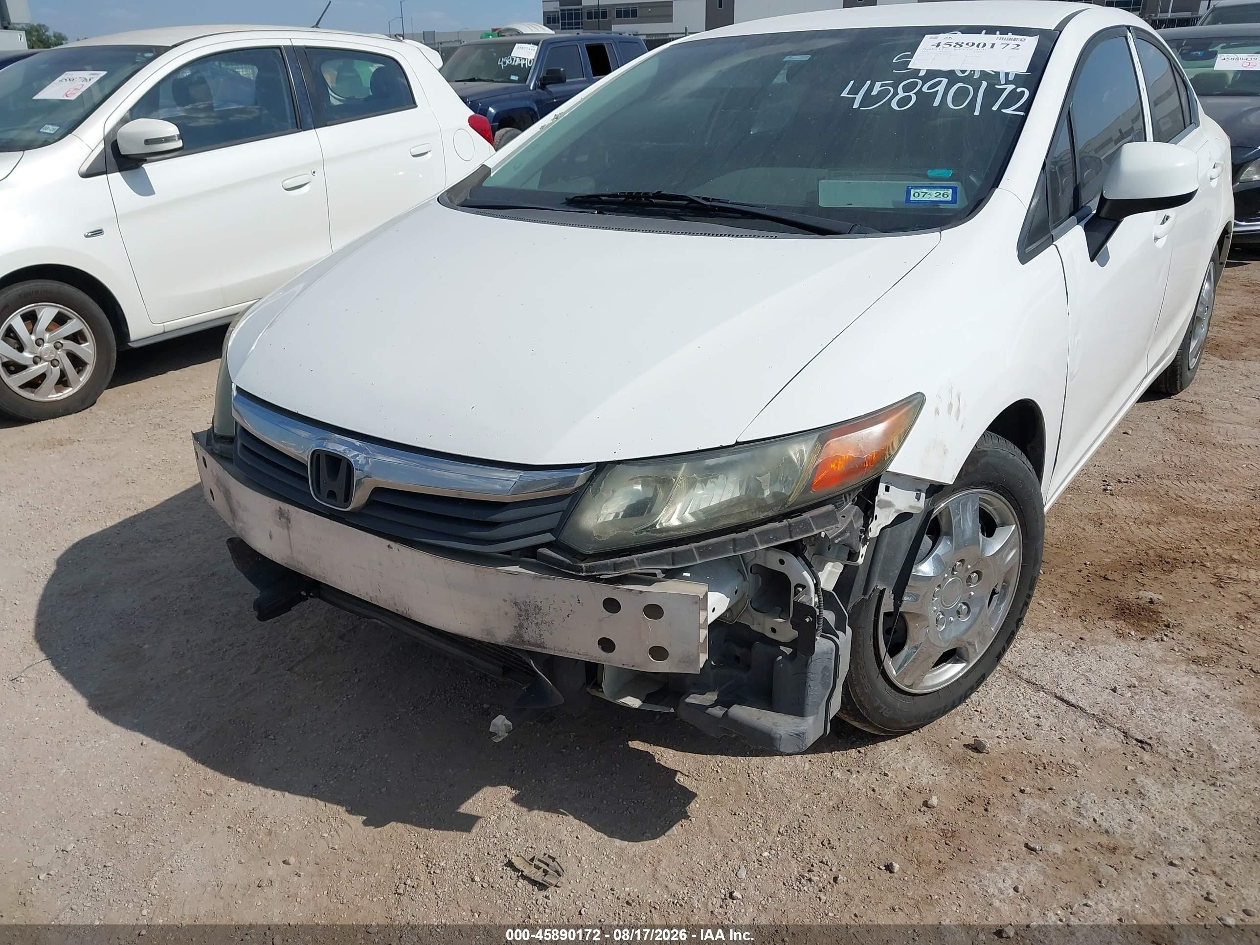 2012 Honda Civic Lx White vin: 2HGFB2F53CH326430