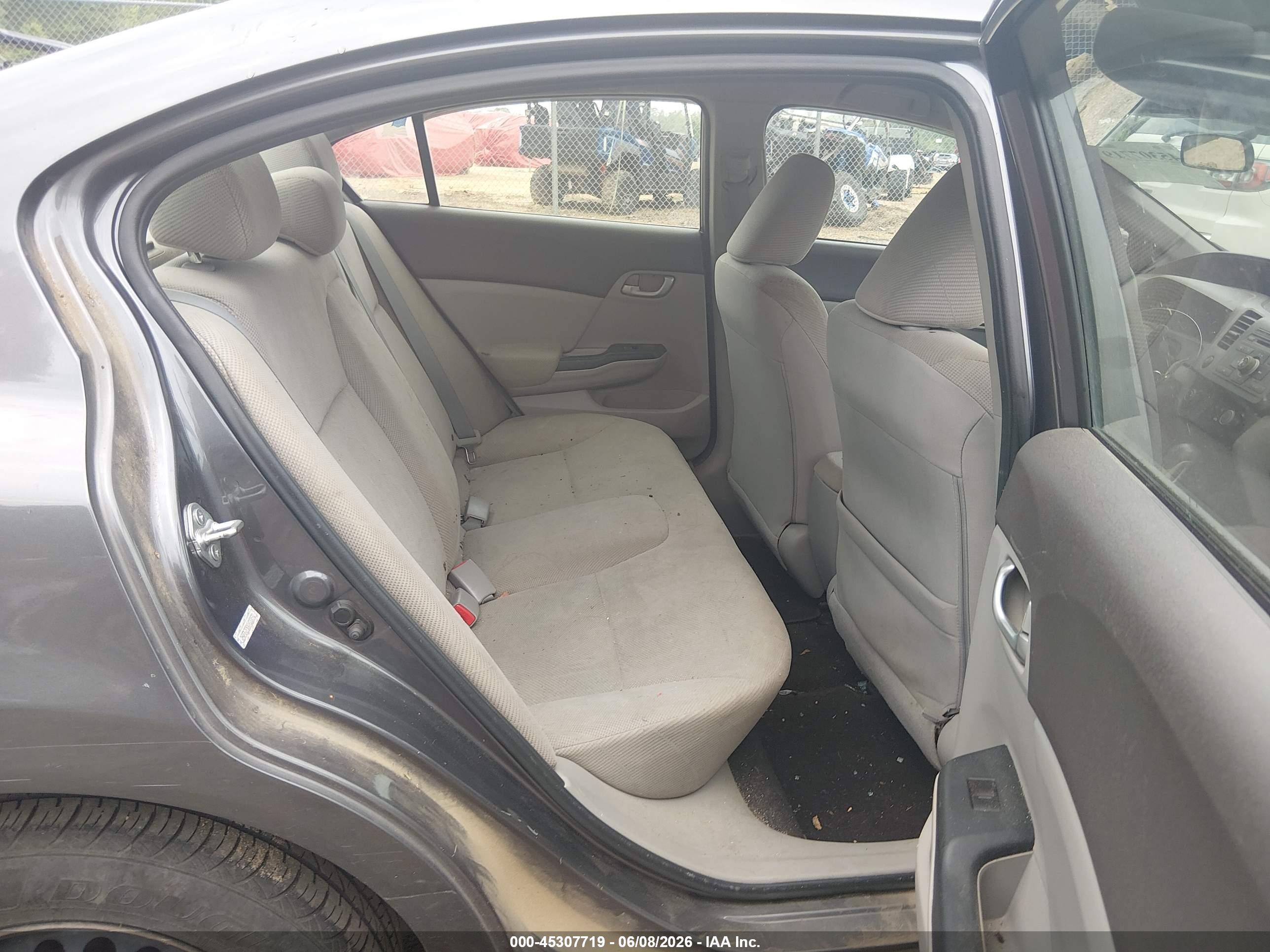 2012 Honda Civic Lx Gray vin: 2HGFB2F53CH333572