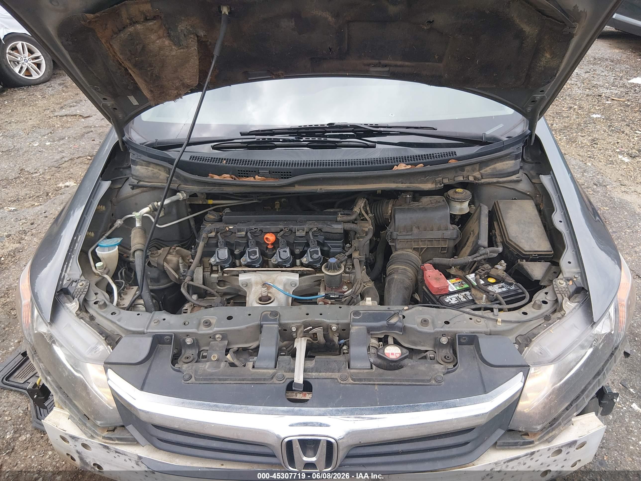 2012 Honda Civic Lx Gray vin: 2HGFB2F53CH333572