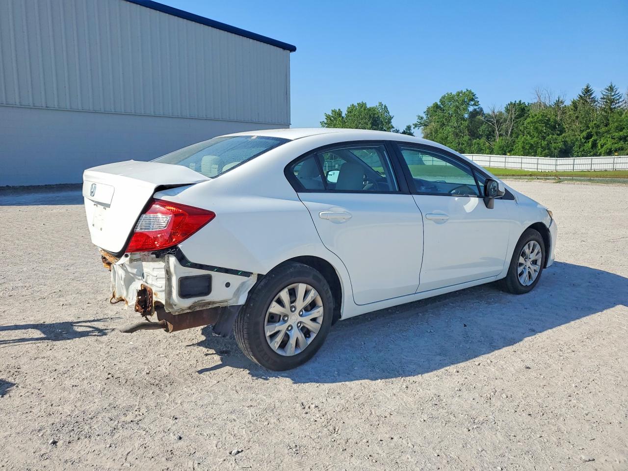 2012 Honda Civic Lx White vin: 2HGFB2F53CH335726