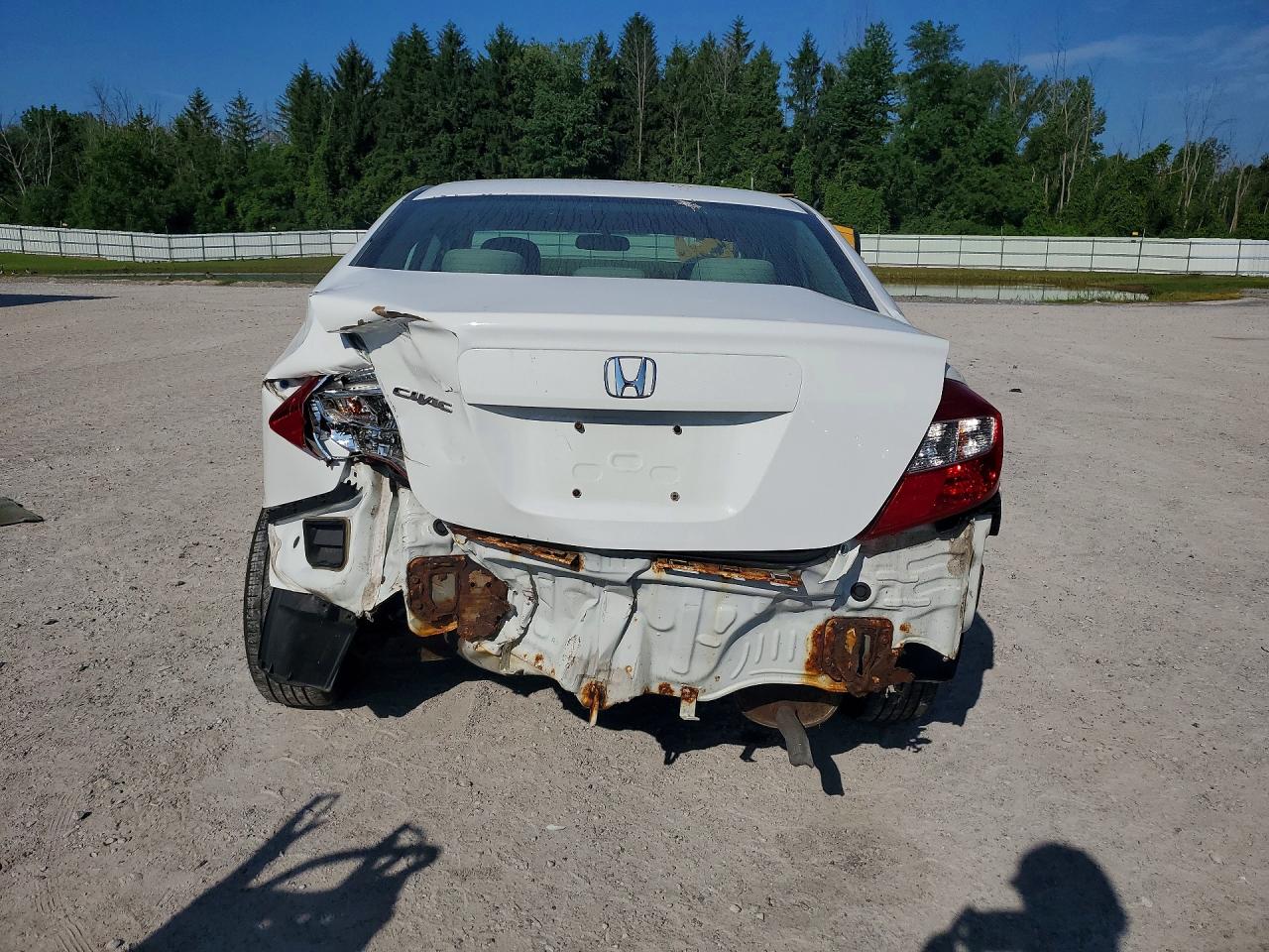 2012 Honda Civic Lx White vin: 2HGFB2F53CH335726