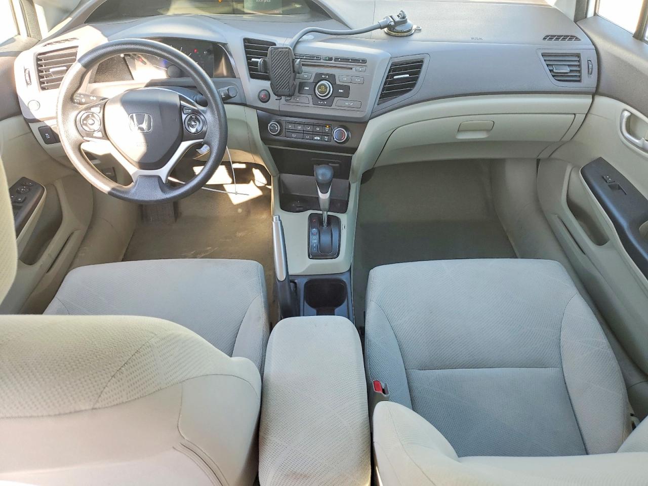 2012 Honda Civic Lx White vin: 2HGFB2F53CH335726