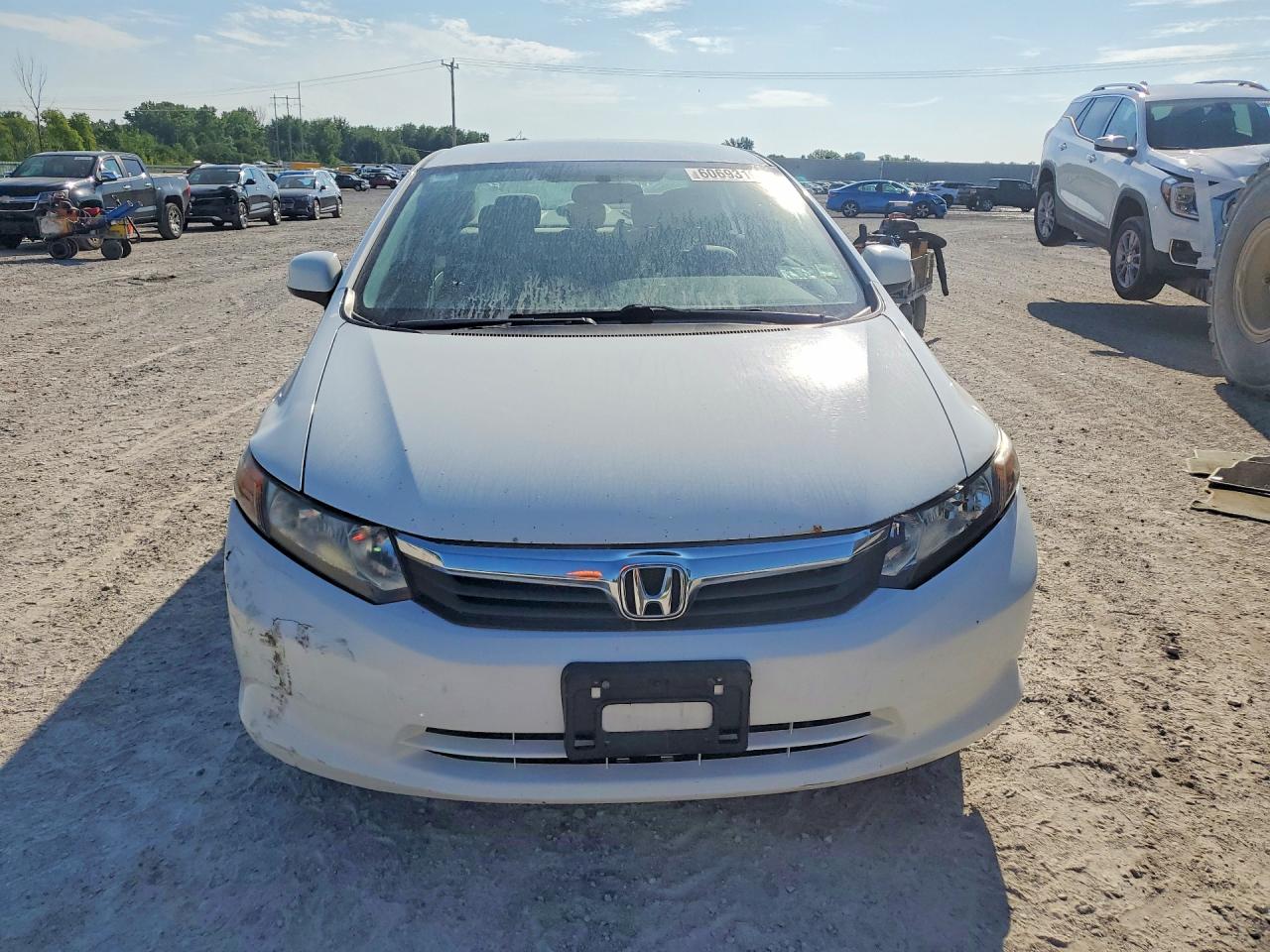 2012 Honda Civic Lx White vin: 2HGFB2F53CH335726