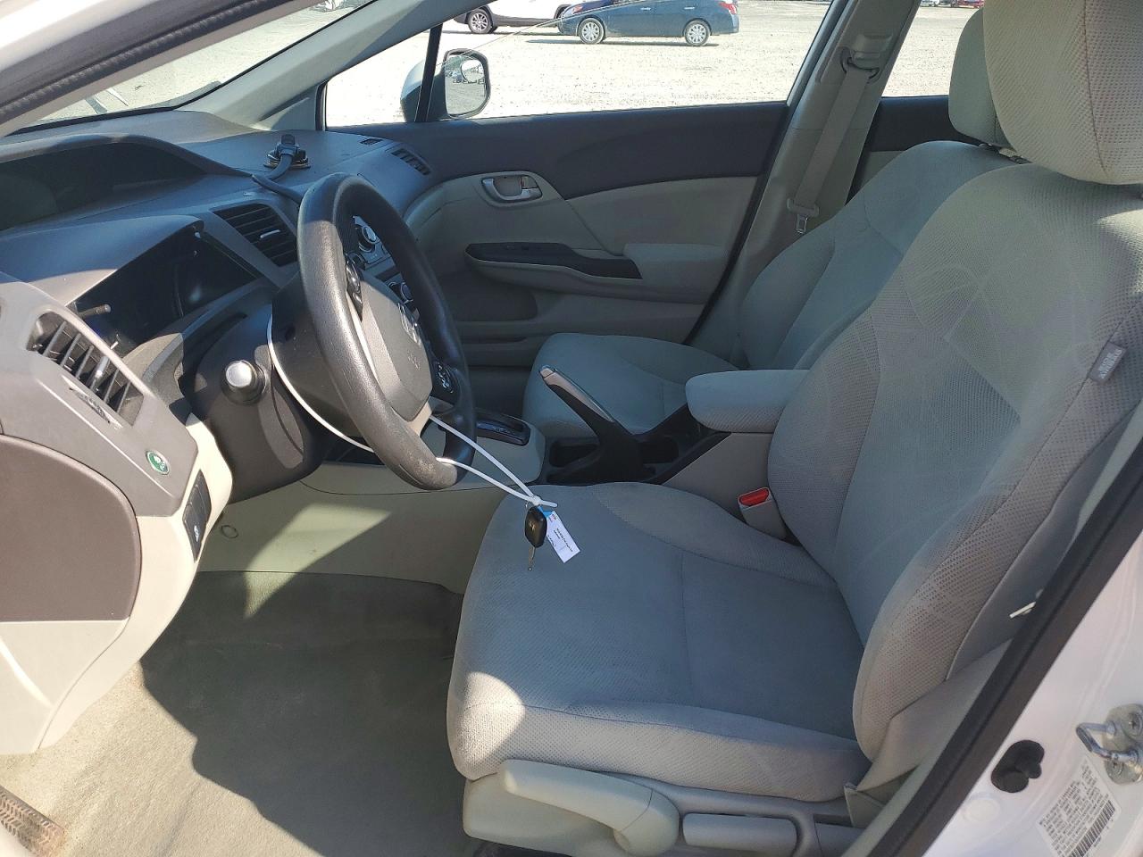 2012 Honda Civic Lx White vin: 2HGFB2F53CH335726