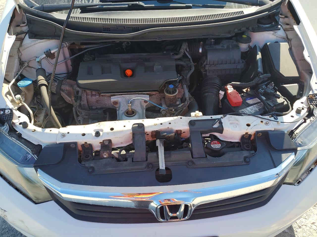 2012 Honda Civic Lx White vin: 2HGFB2F53CH335726